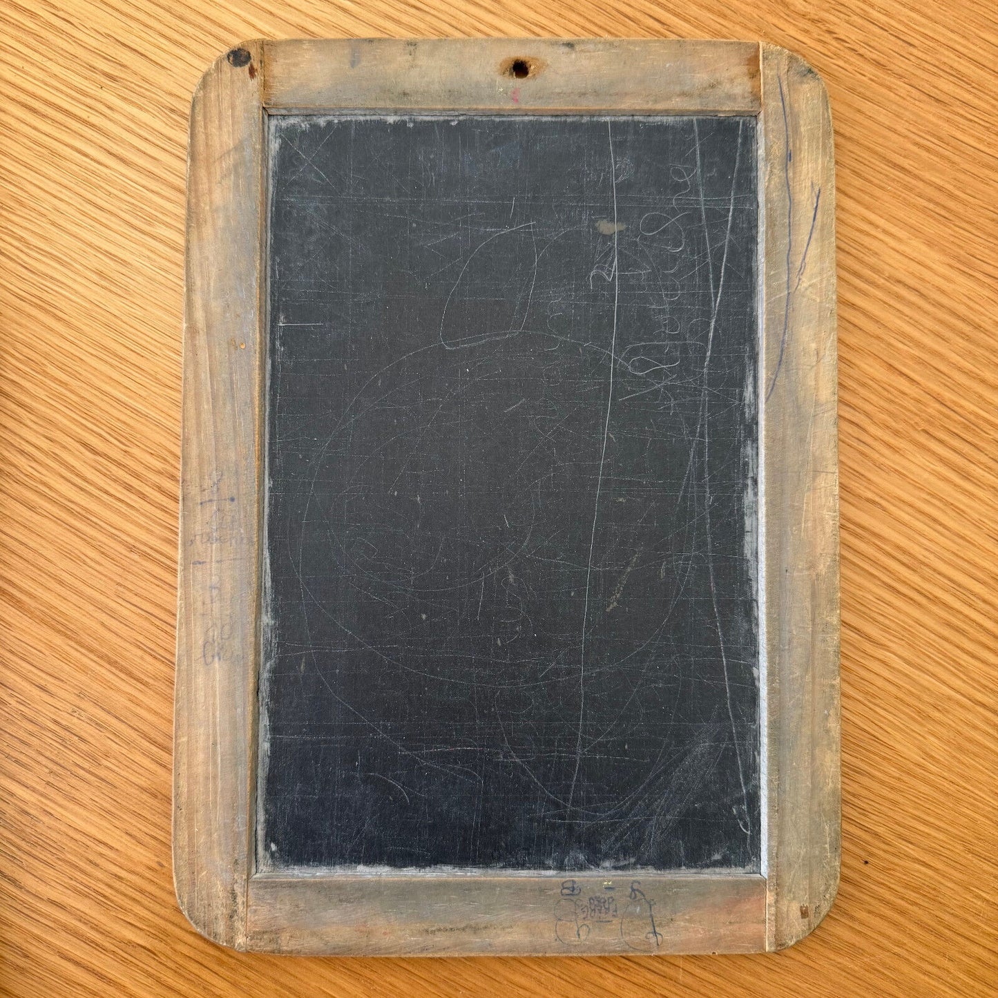 Vintage 2 Sided French Slate Board School Personal Chalk Board Slate 09022520 - Fleamarketfrance