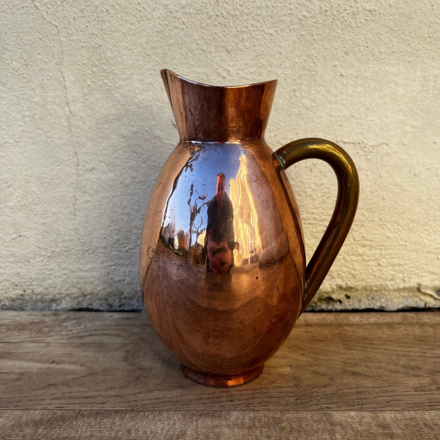 Vintage French wine water Pitcher Copper 1012221 - Fleamarketfrance