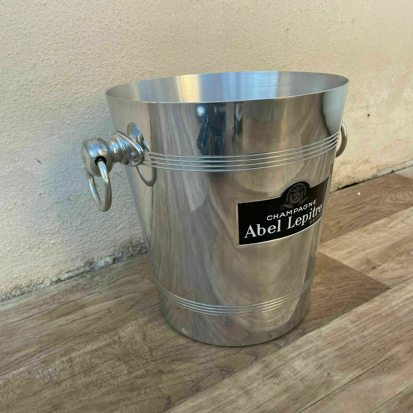 Vintage French Champagne Bucket Abel Lepitre Chrome Ice Cooler 9.5" 0404223 Fleamarketfrance