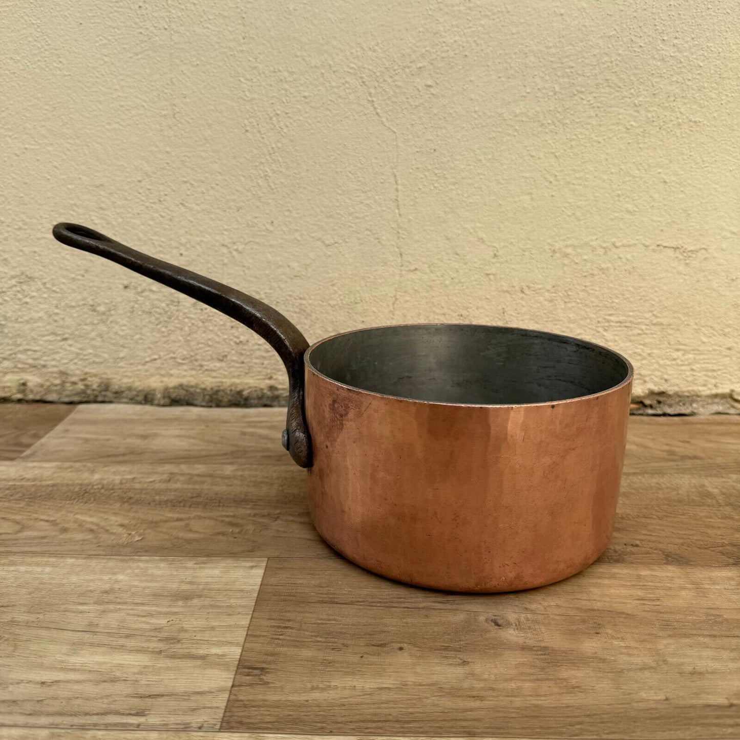 Vintage French Copper hammered Pan made in france 2.3kg 2908246 - Fleamarketfrance