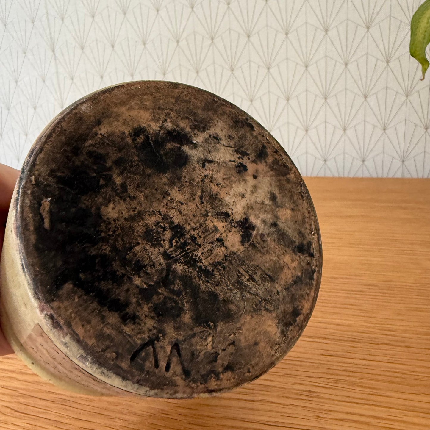 HANDMADE GLAZED YELLOW FRENCH CONFIT JAM POT SMALL STONEWARE 23072516