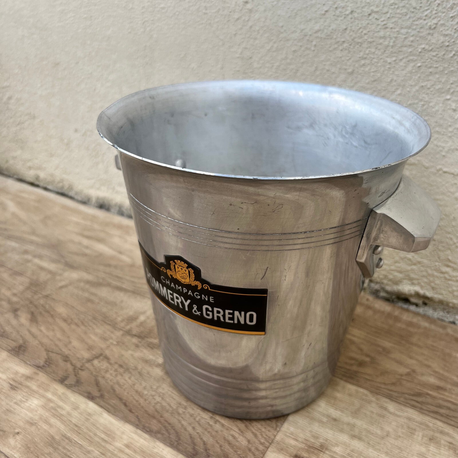 Vintage French Pommery Champagne Ice Bucket Metal Cooler 20082212 Fleamarketfrance