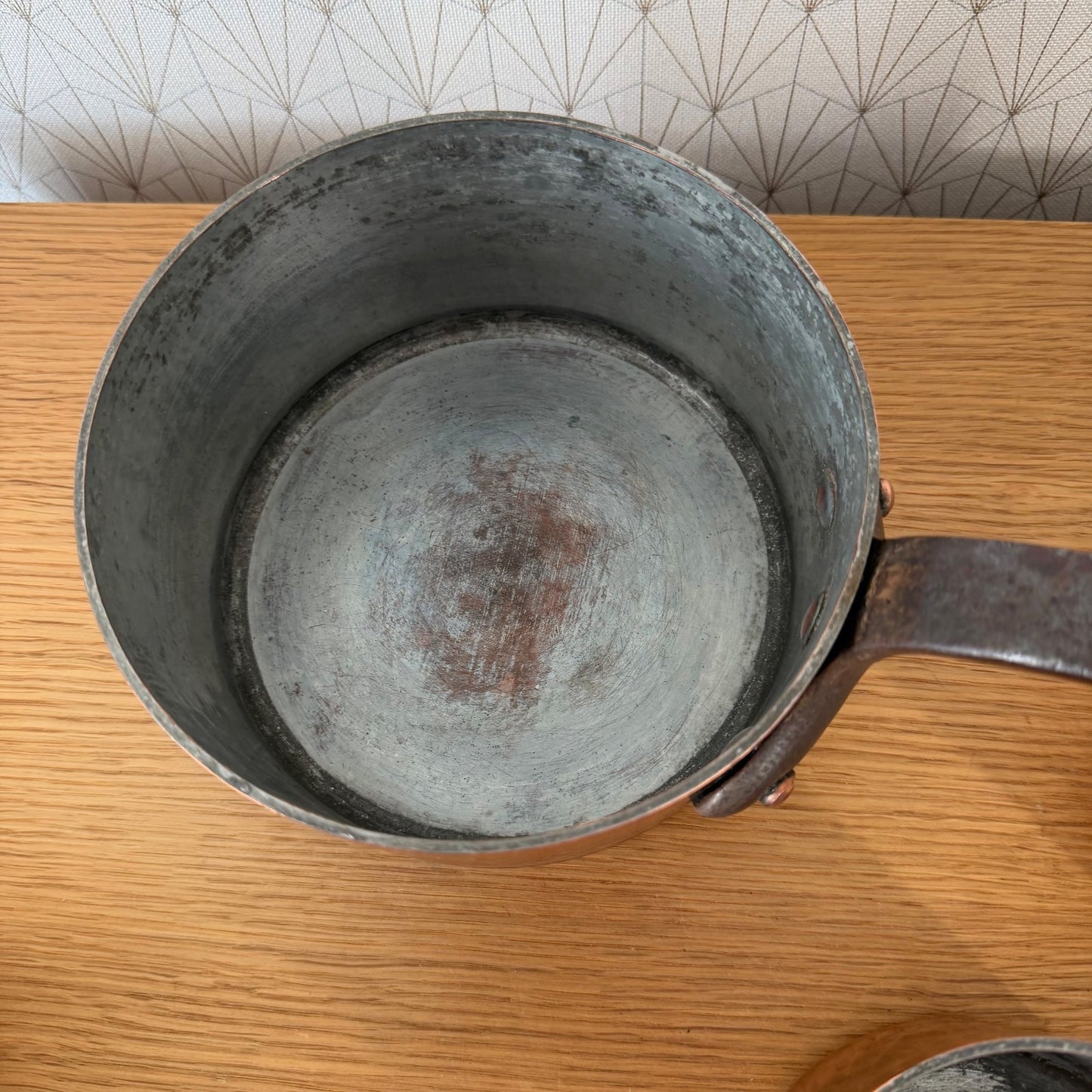 French Copper Pan Set Dehillerin Paris Tin Lined Hammered 2905262 DEHILLERIN