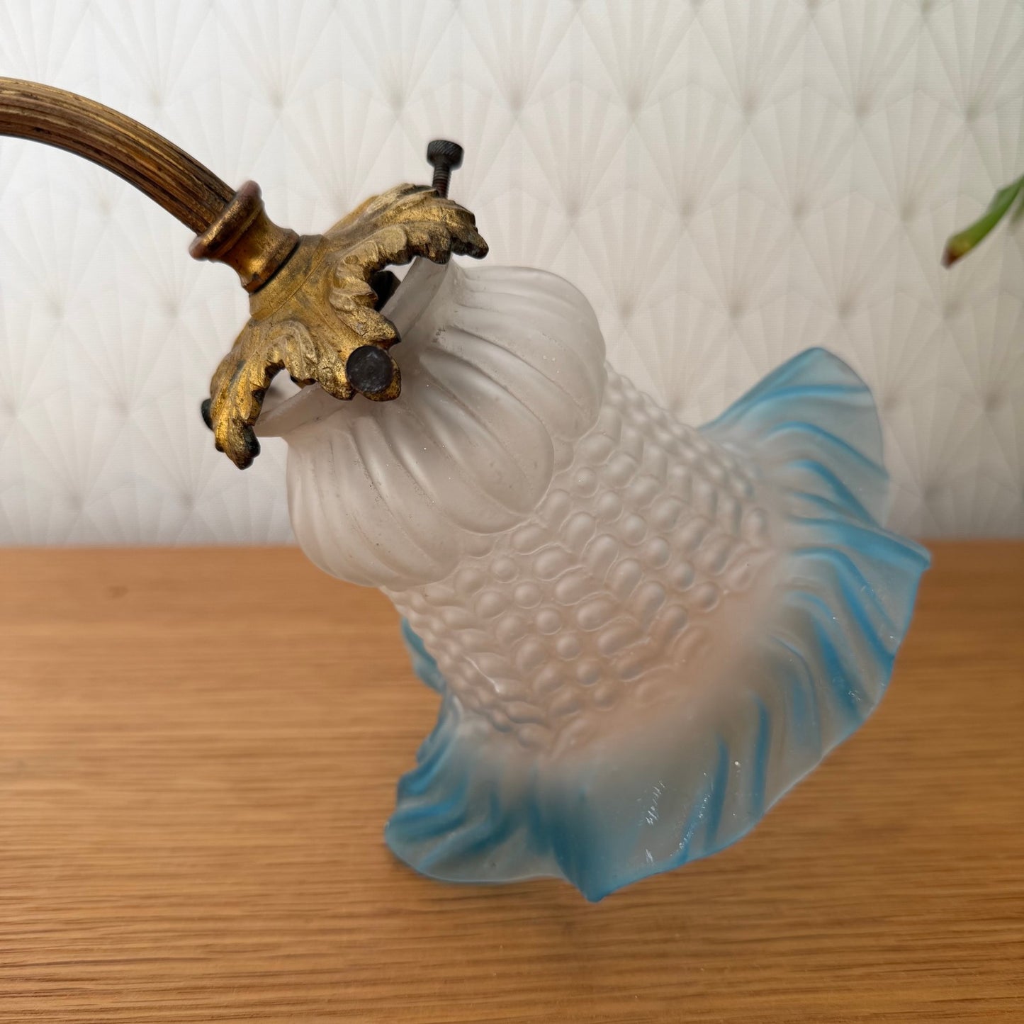 Vintage French Swan Neck 19 th Century Gas Light Wall Scones Solid Brass 2010259