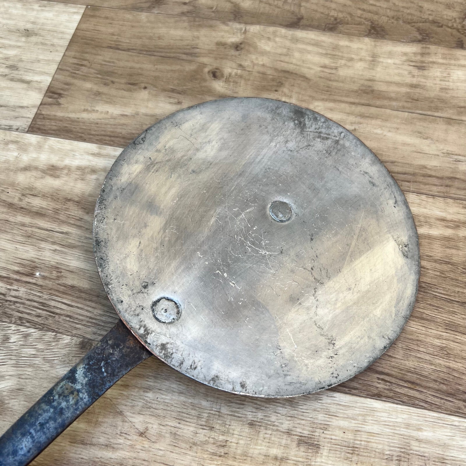 French Copper Pan Lid Cast Iron Handle Vintage Saucepan Cover 7" 08082214 Cuisine