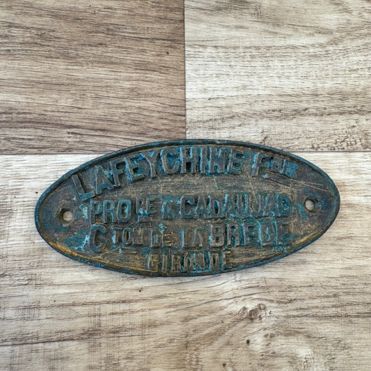 French Vintage Agricultural Sign Metal Plaque Lafeychine Gironde 1904197 Fleamarketfrance