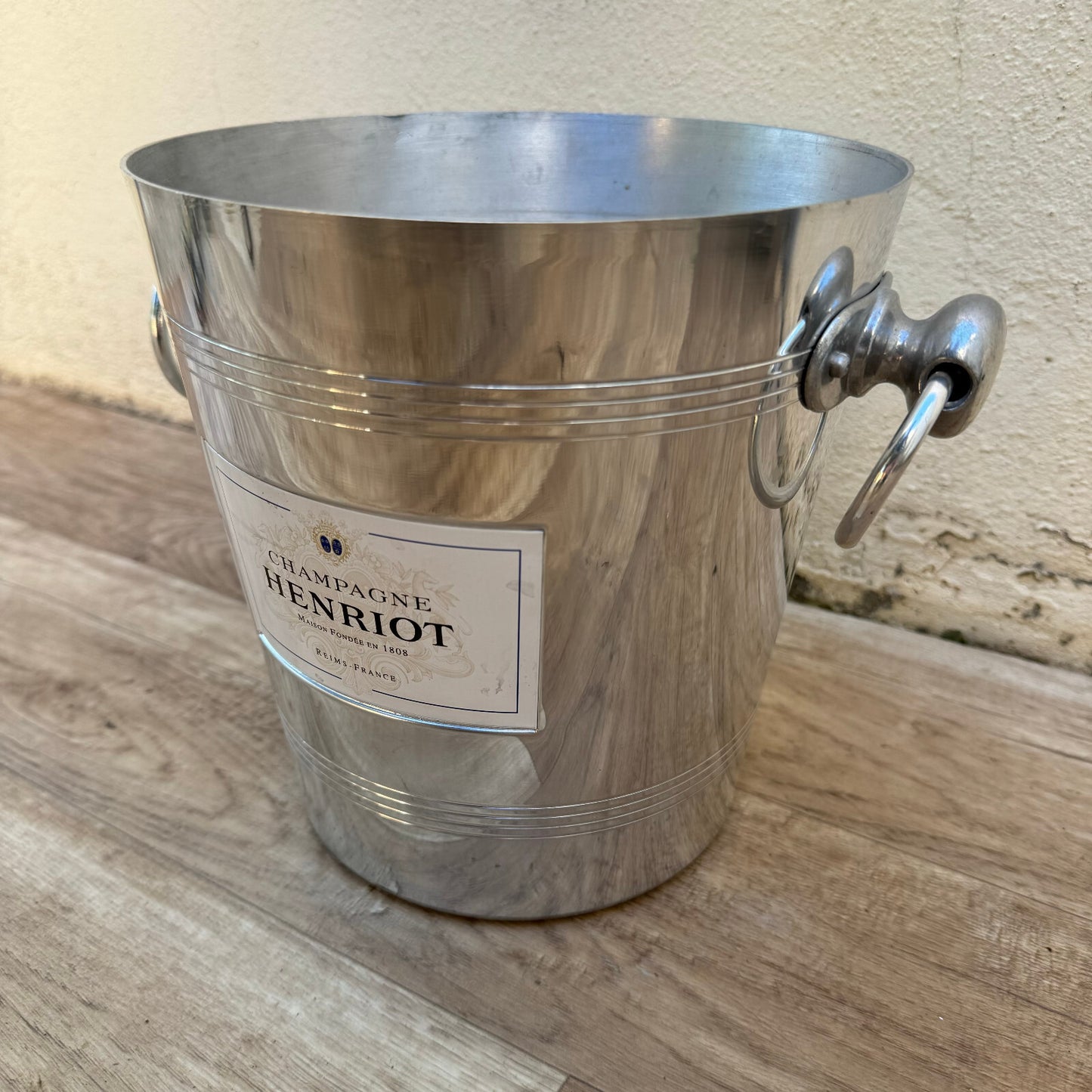 Vintage French Champagne Ice Bucket Henriot Reims Silver Metal 23092425 Henriot