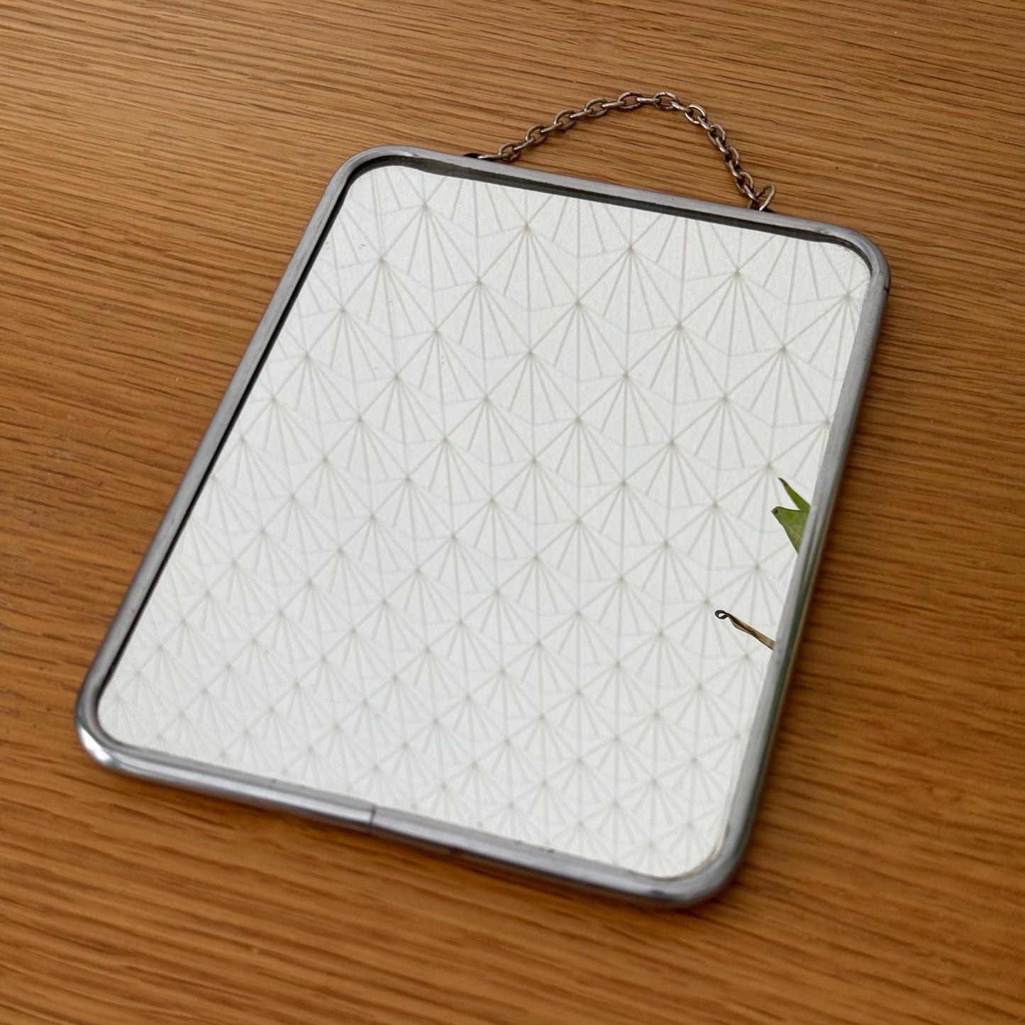 Vintage French metal bathroom wall mounted hanged MIRROR 0608257