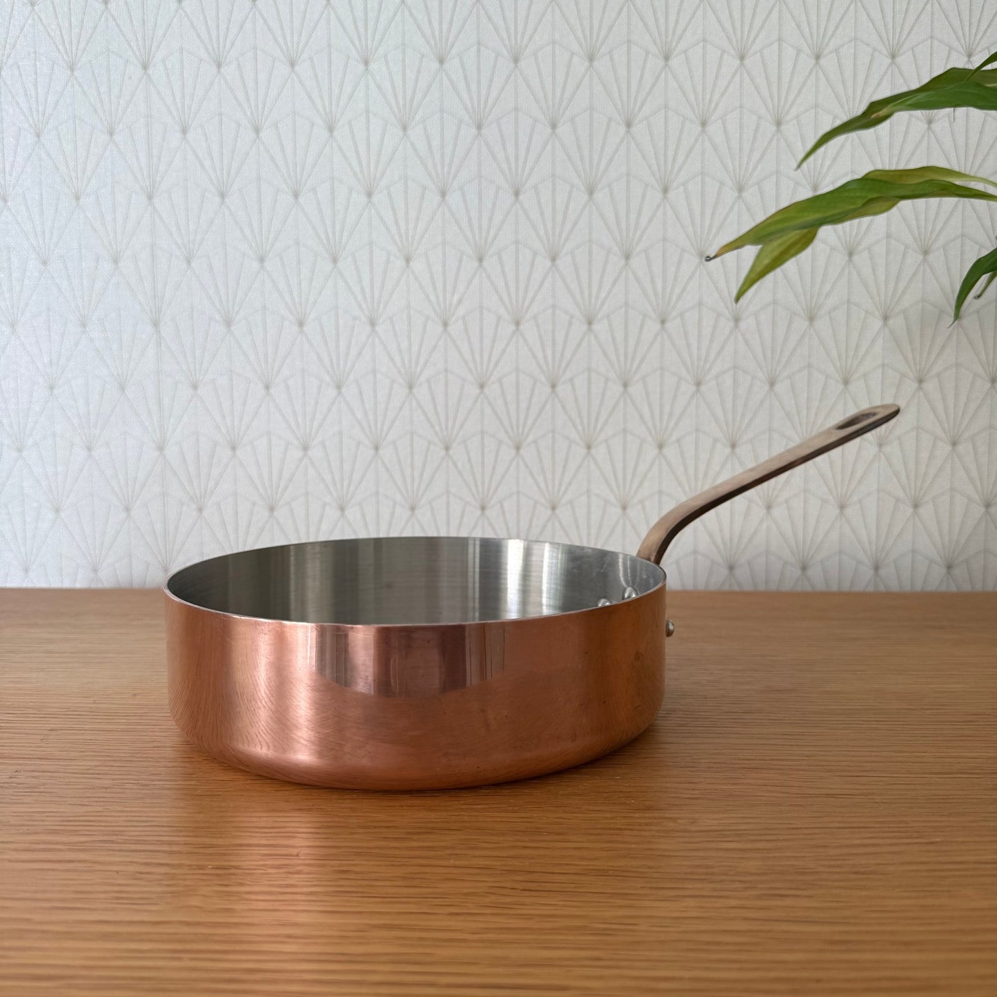 French Copper Sauteuse Pan Simon Paris Stainless Steel 20cm Vintage 30082510 Unbranded