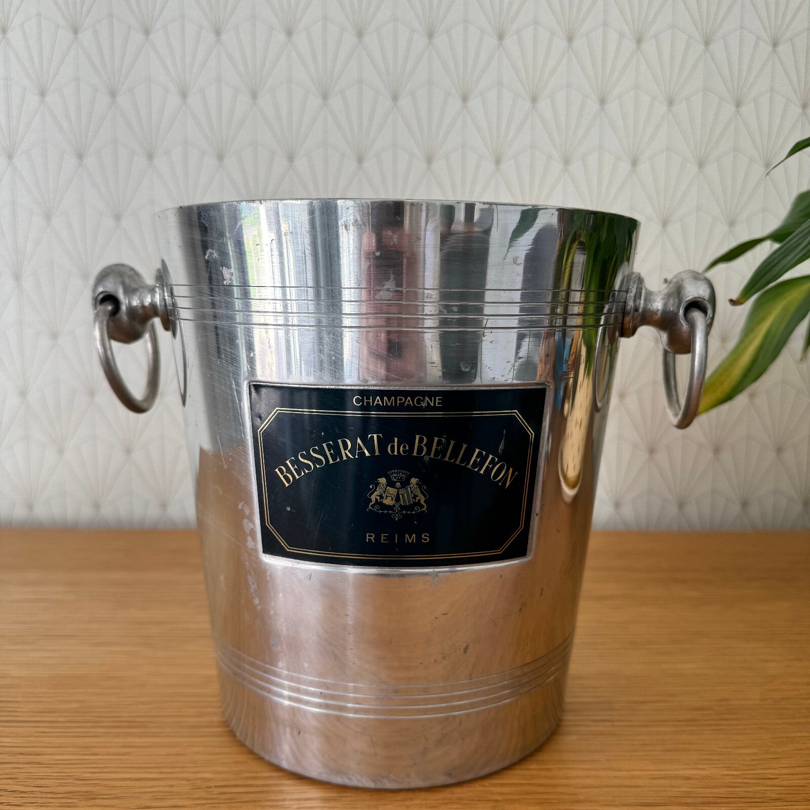 Vintage Champagne Ice Bucket Besserat de Bellefon French Cooler 13042411 Besserat de Bellefon