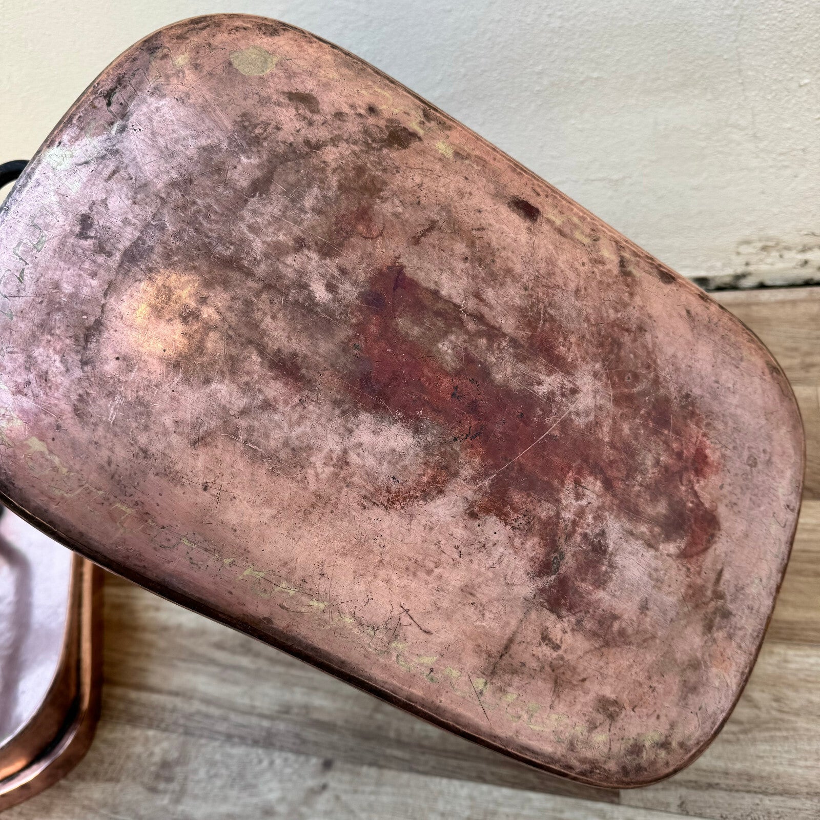 French Copper Daubiere Antique Dovetailed Braising Pot Cookware 10.5" 2604243 Fleamarketfrance