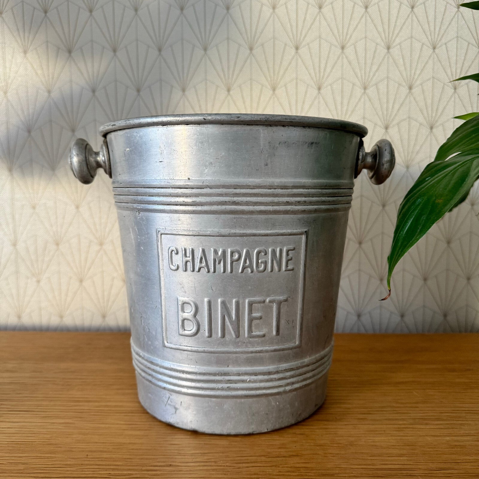 French Champagne Bucket Vintage Aluminum BINET Ice Cooler France 0708244 BINET