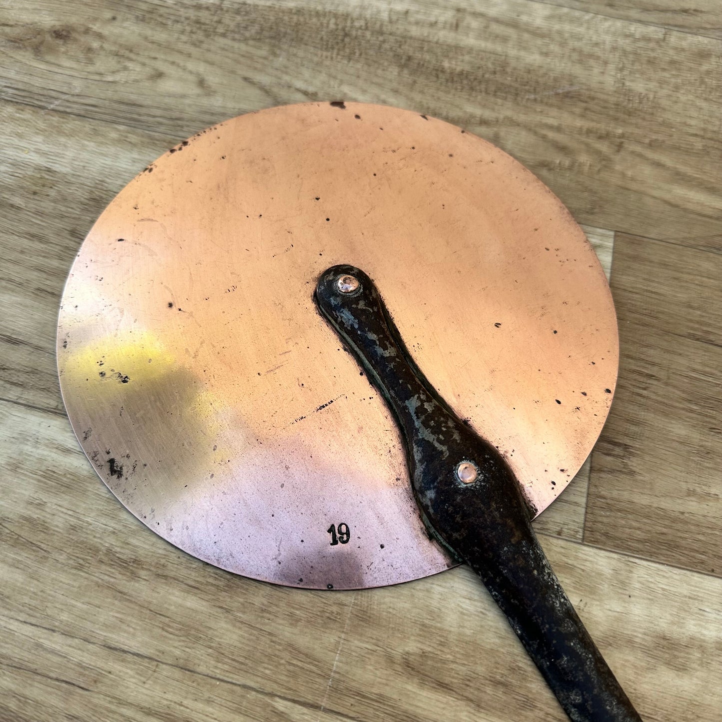 French Copper Lid Cast Iron Handle Vintage Cookware 8" 19062312 Cuisine