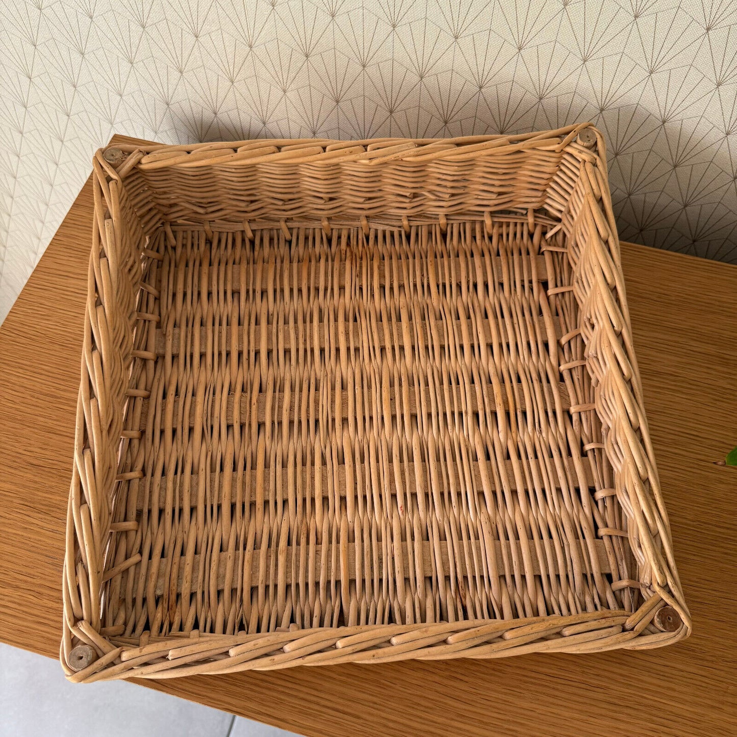 Vintage French Wicker Basket Vintage rattan bakery display bread 0211246 - Fleamarketfrance