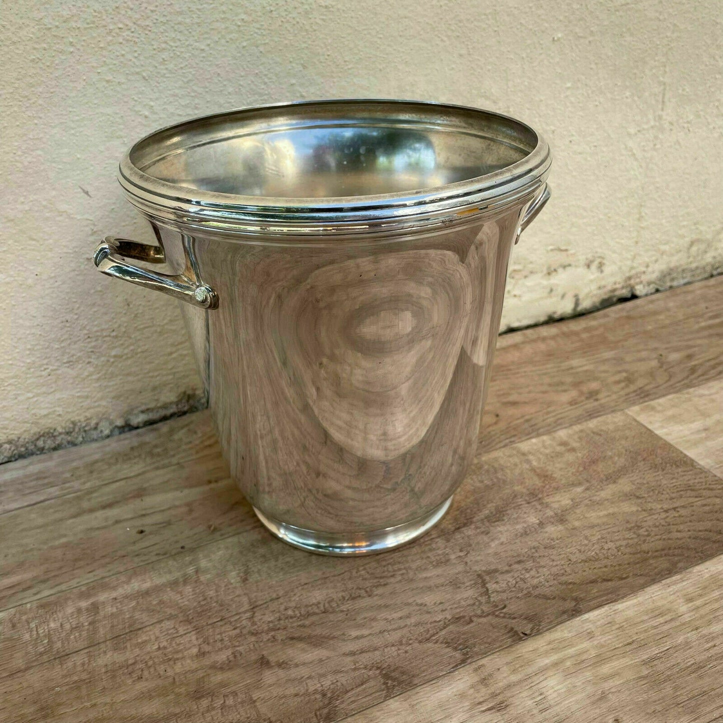 French Silver Plated Ice Bucket Champagne Cooler Vintage 1950s 01082131 Fleamarketfrance