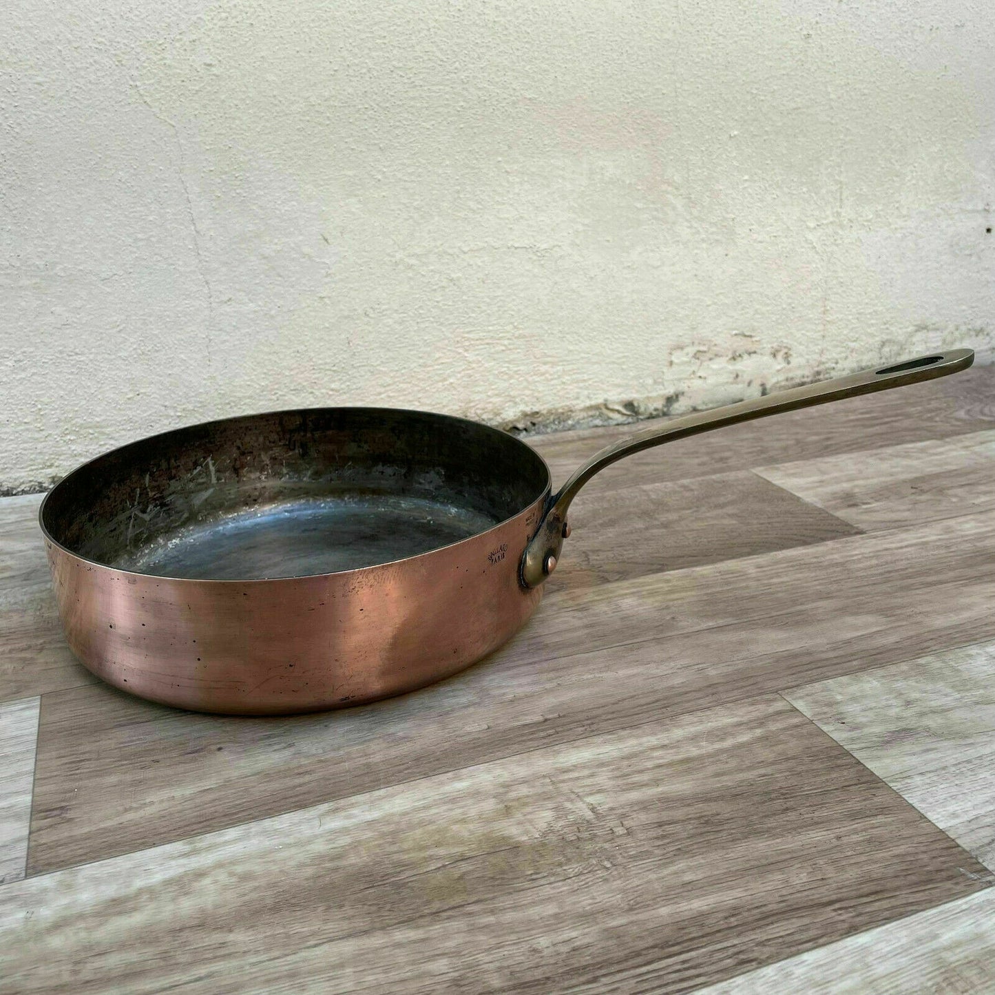 French Copper Saute Pan Gaillard Paris Vintage Cookware 9.5" 0310217 Gaillard Paris