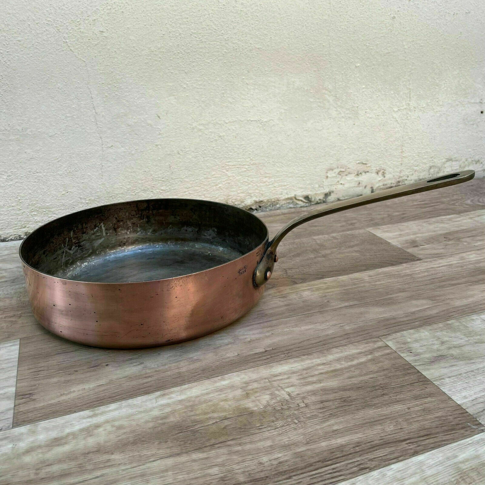 French Copper Saute Pan Gaillard Paris Vintage Cookware 9.5" 0310217 Gaillard Paris