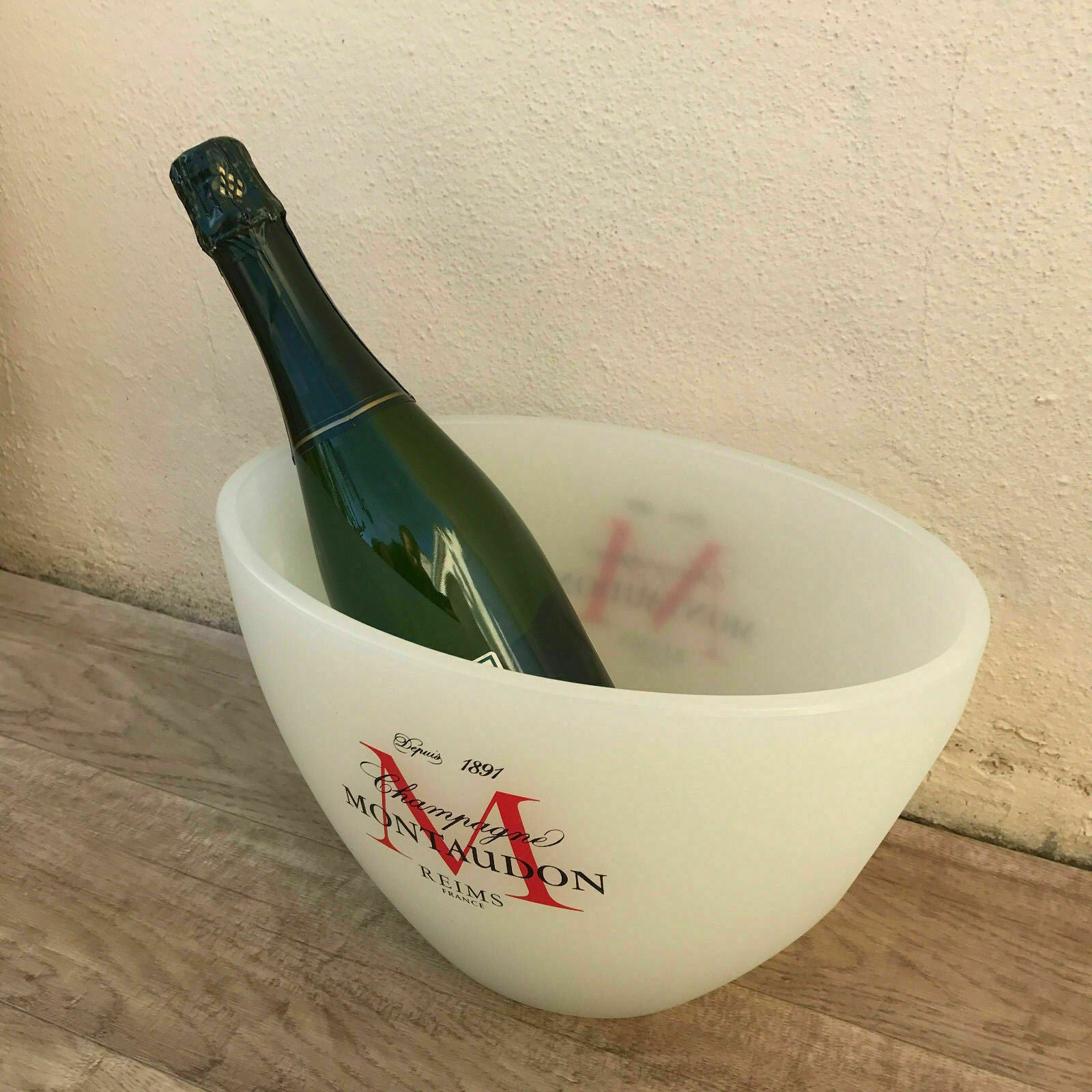 Vintage French Champagne Ice Bucket Montaudon Reims Cooler 11052216 Montaudon