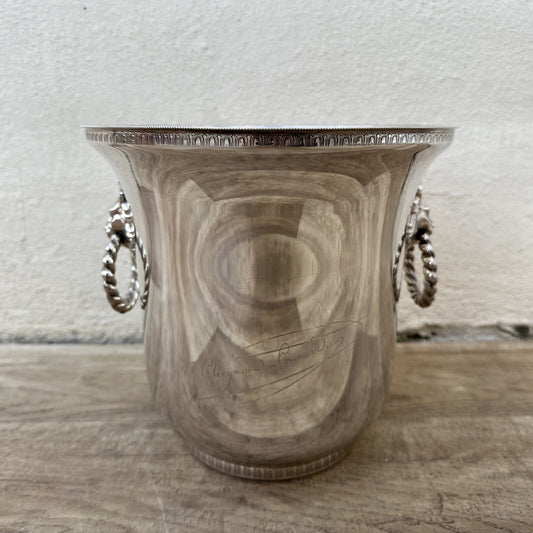 Vintage French Champagne Silverplate Ice Bucket Cooler Veuve clicquot  13082514*