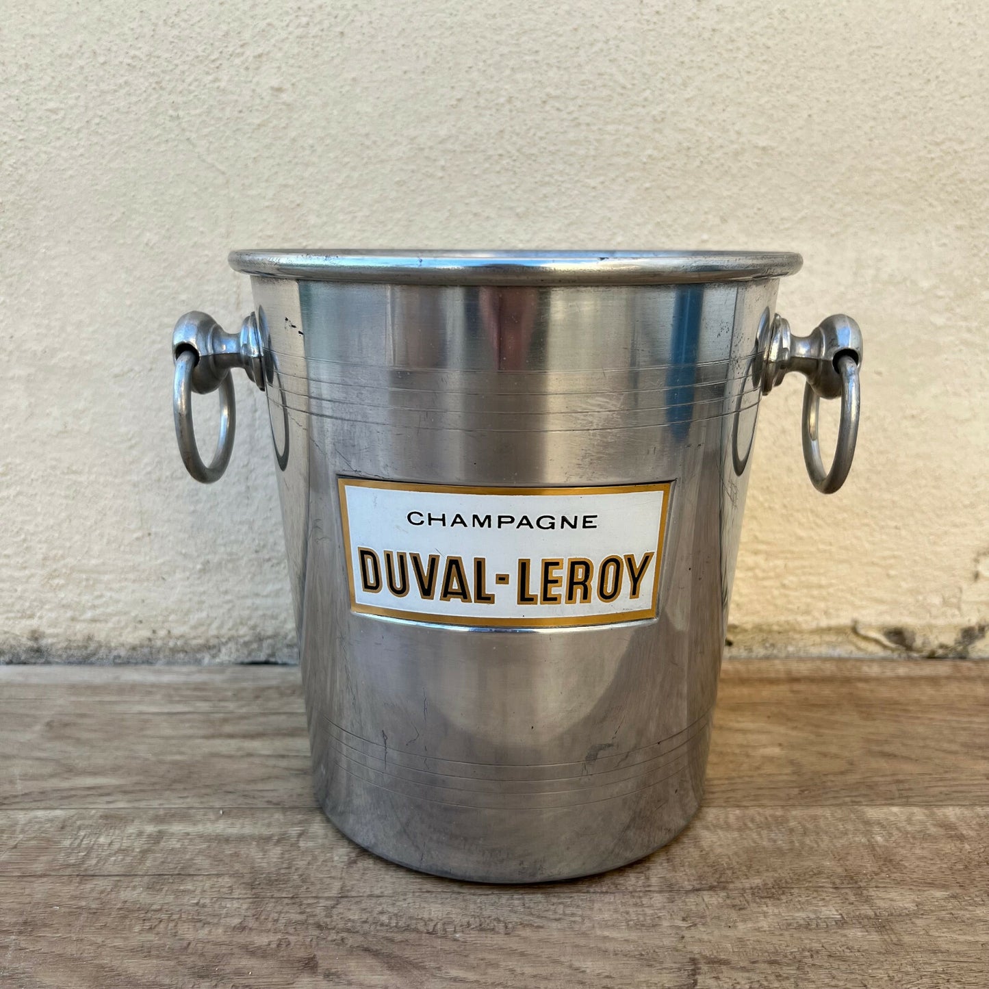 Vintage French Duval-Leroy Champagne Ice Bucket Aluminum Cooler 04032219 Fleamarketfrance