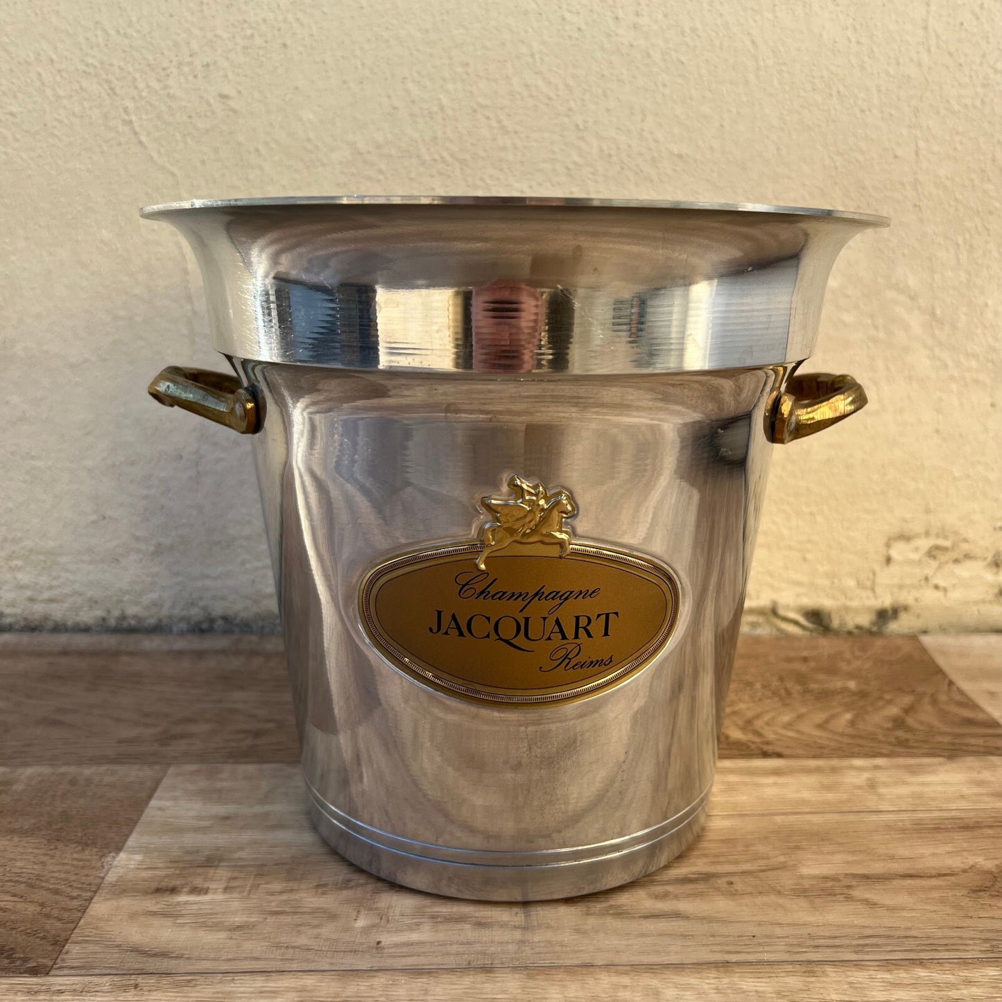 French Champagne Bucket Jacquart Silver Metal Ice Cooler Vintage 27102414 Jacquart