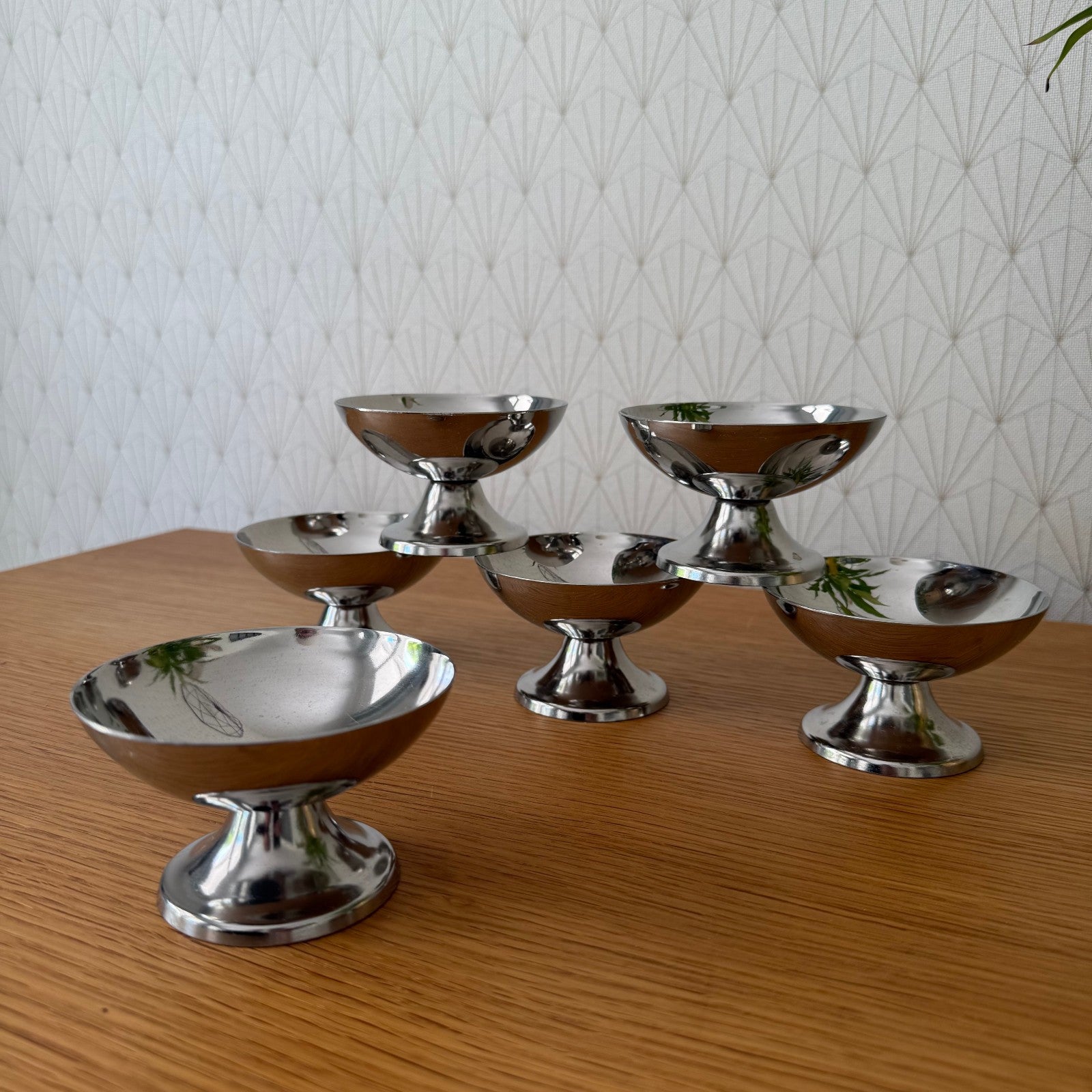 Vintage Stainless Steel Ice Cream Cups Set of 6 Compote Bowls 2704261 Stainless
