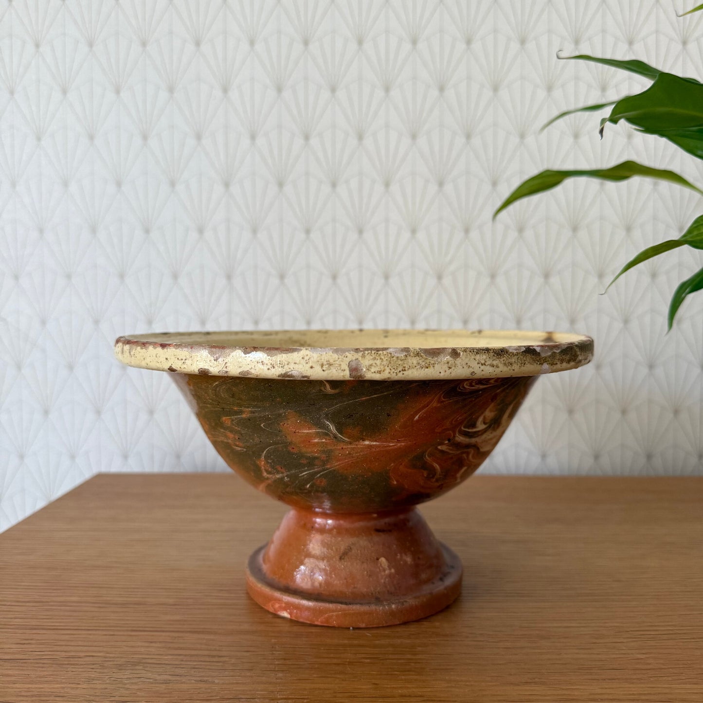 Vintage French Terracotta Yellow  fruits bowl Cup 2904251