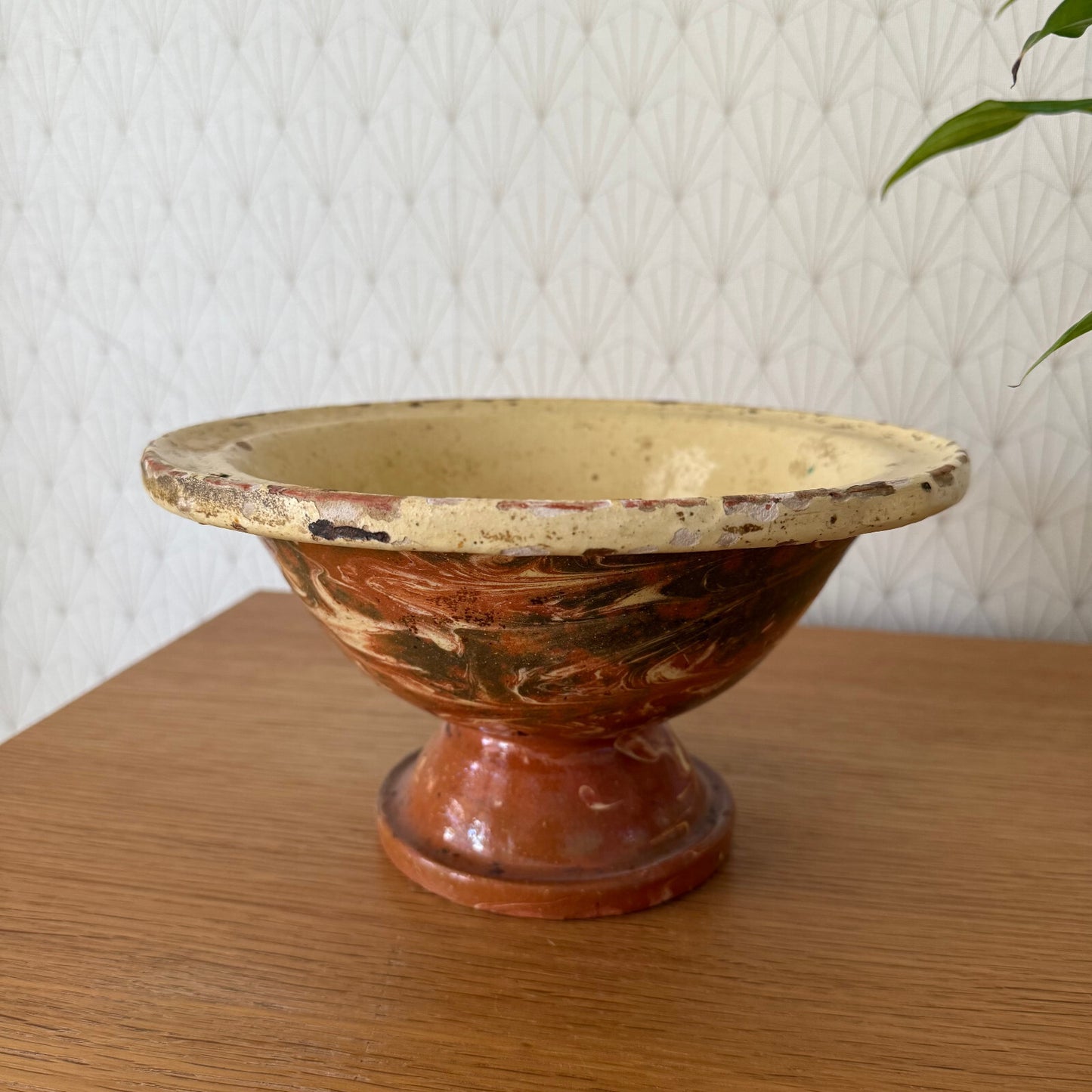 Vintage French Terracotta Yellow  fruits bowl Cup 2904251