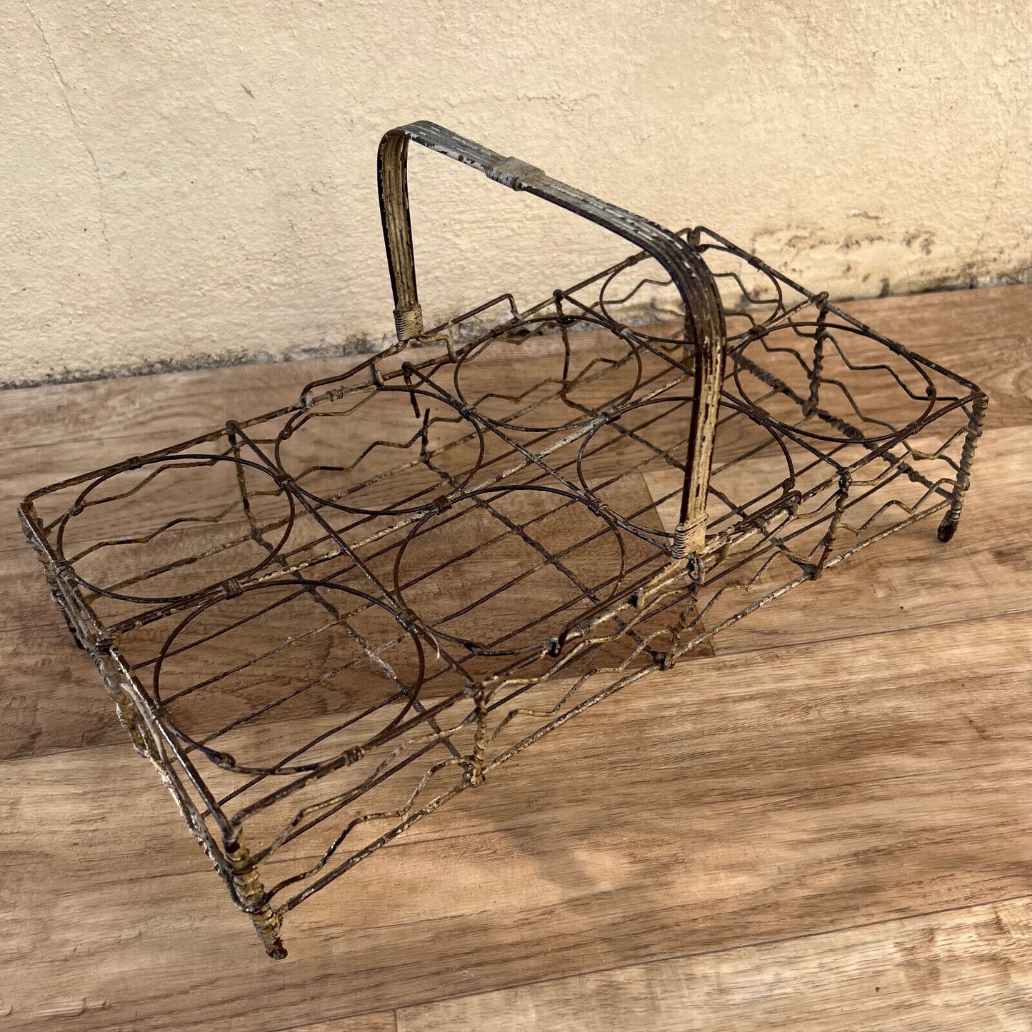 Antique Collector FRENCH WIREWARE Glass/Bottle/Tumbler RACK CARRIER 2310227 - Fleamarketfrance