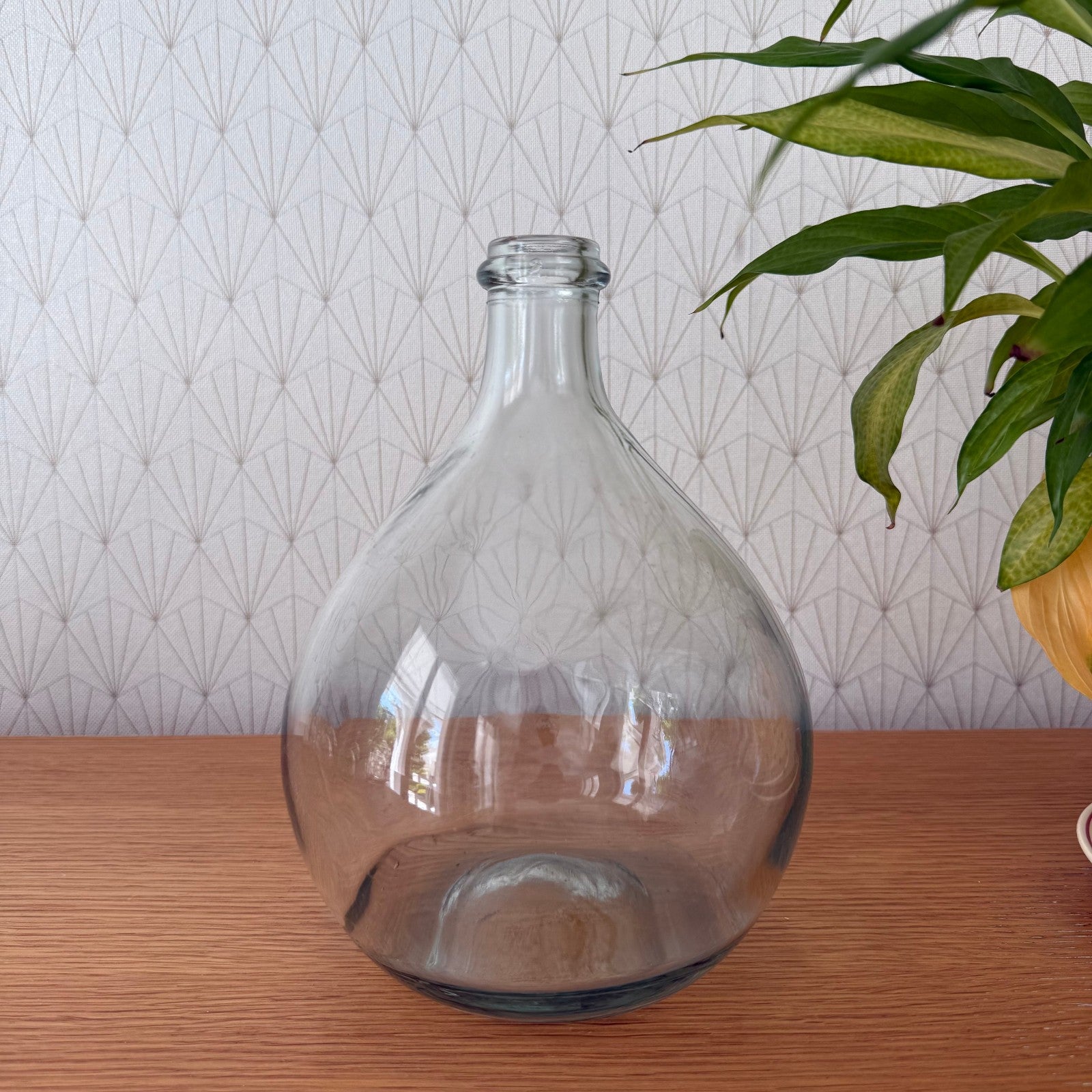 Old French clear glass Dame Jeanne Demi John Bottle bonbonne 1907259 Fleamarketfrance