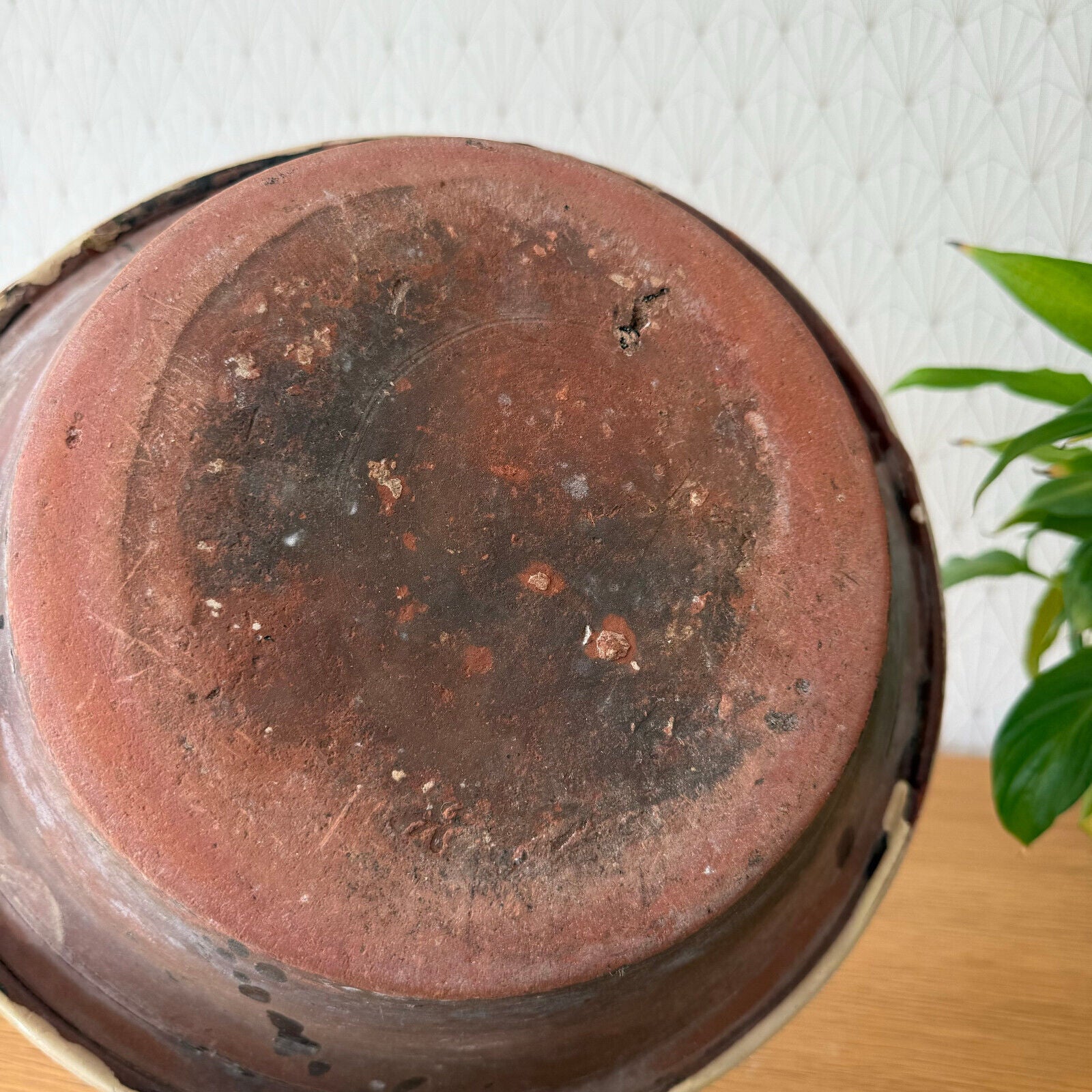 French Tray Plate Tian Provencal Fruits mixing bowl glazed terra cotta 1101257 Fleamarketfrance