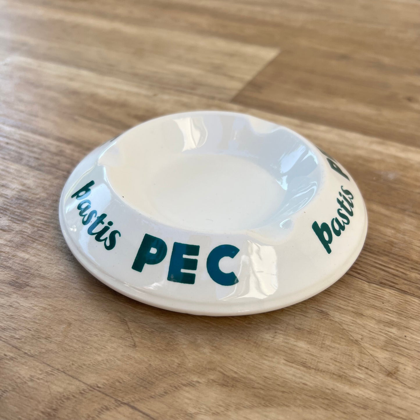 French Pastis PEC Advertising Ashtray Vintage Ceramic Bistro 1310226 Fleamarketfrance