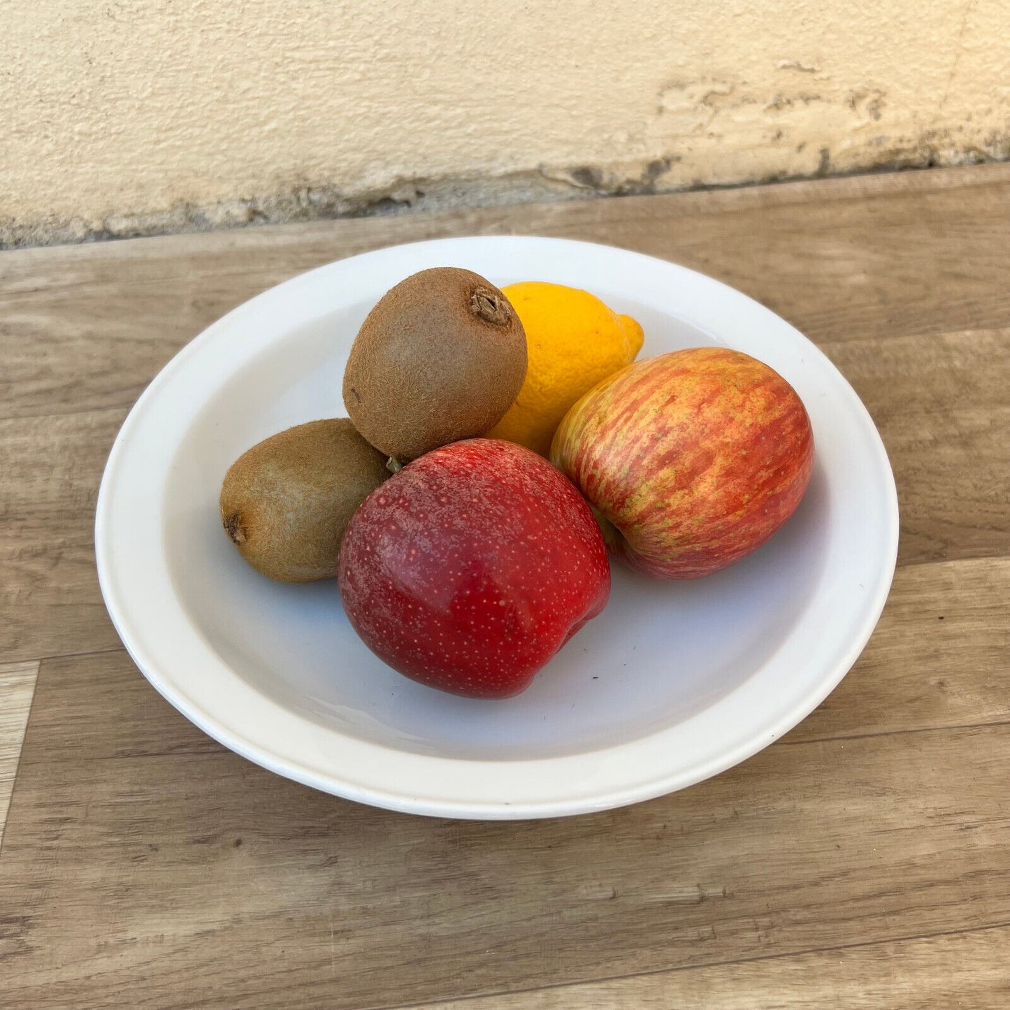 Vintage White ironstone Bowl fruits Patina Unmarked French Farmhouse 2609229 - Fleamarketfrance