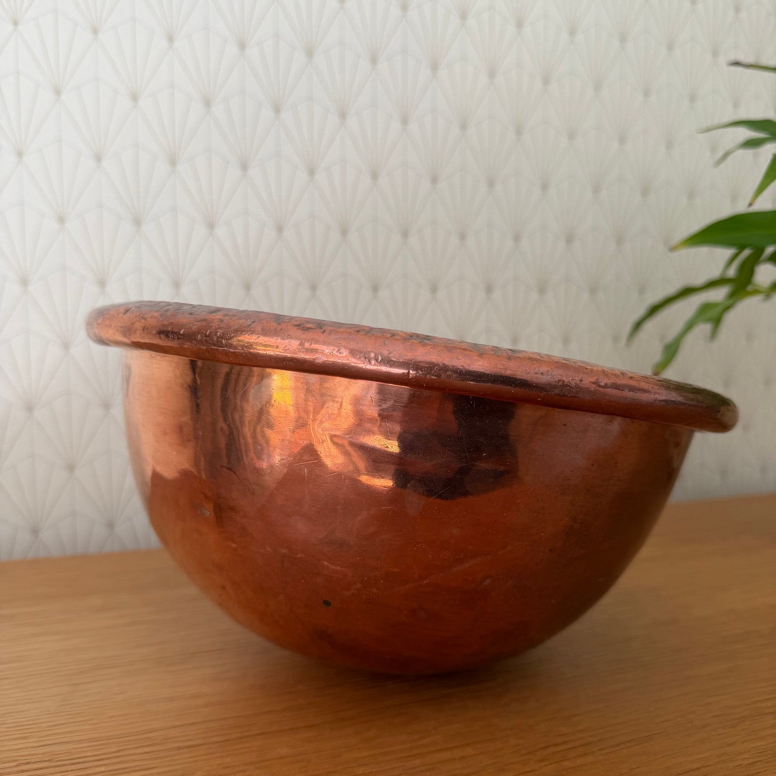 Vintage French Copper Bowl Dehillerin Cul de Poule Mixing Bowl 2010254 Antique