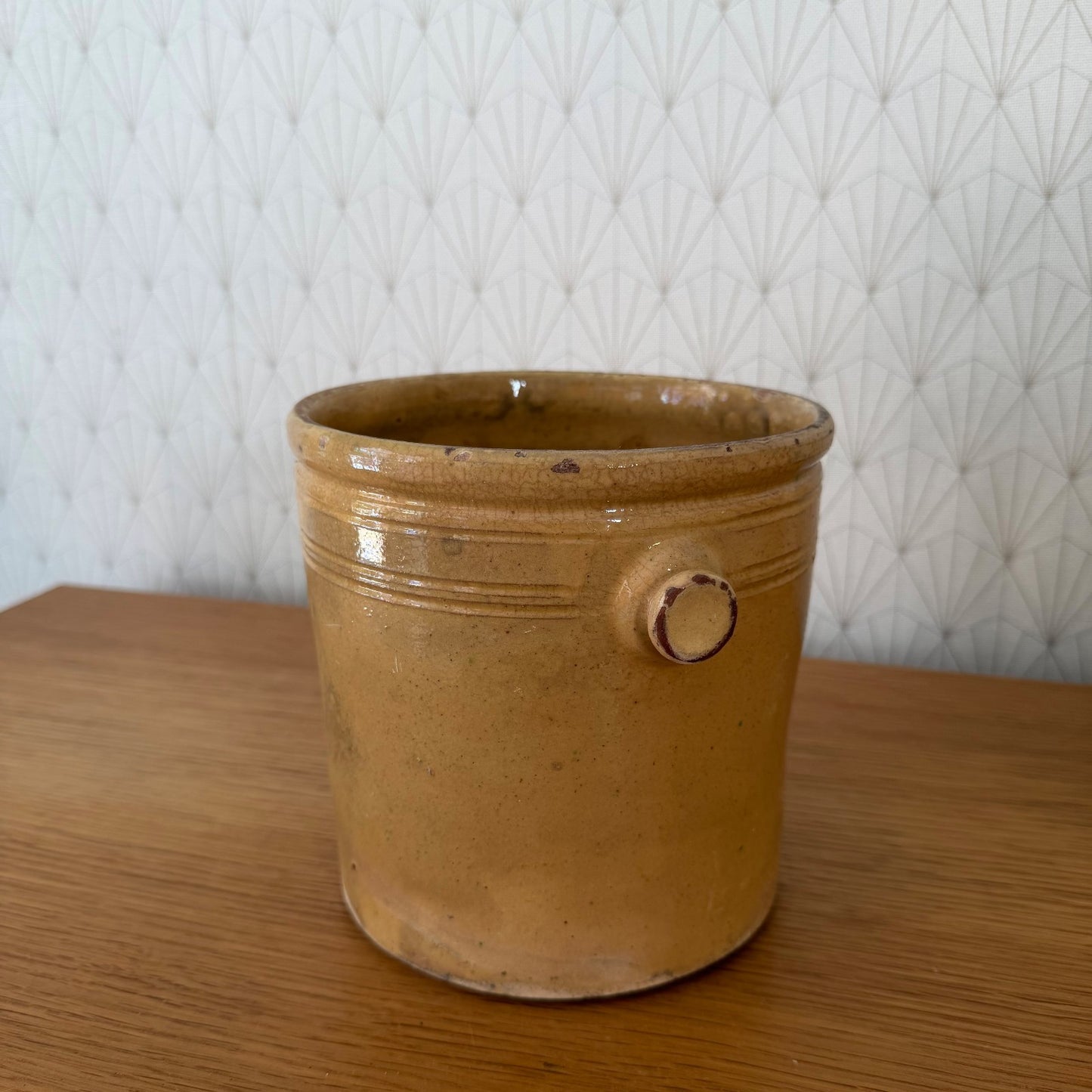 French Stoneware Jam Pot Antique Ceramic Crock 19th Century 0107262 Unbranded