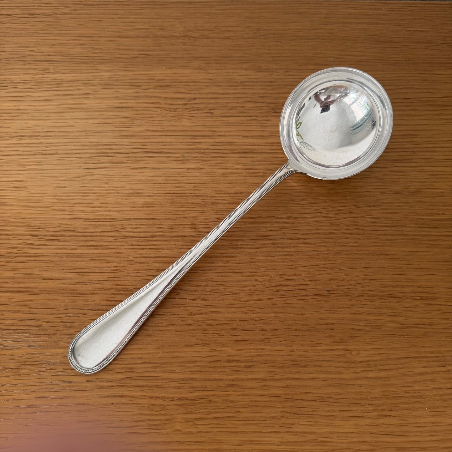 CHRISTOFLE France Pearl Silver-Plated Soup Ladle Beaded 2607262 Christofle