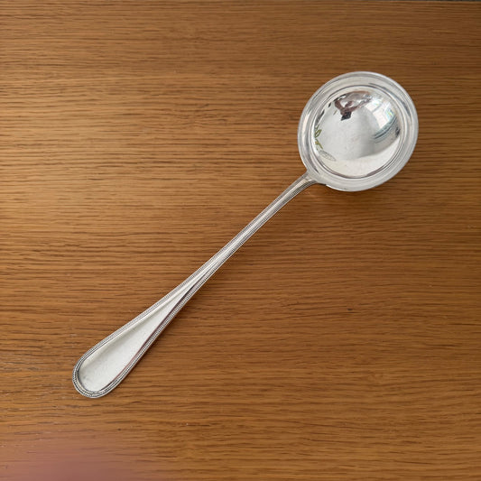 CHRISTOFLE France Pearl Silver-Plated Soup Ladle Beaded 2607262 Christofle