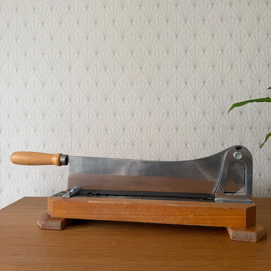Vintage French Au Nain Professional Bread Slicer Wooden Stand 1512254 Fleamarketfrance
