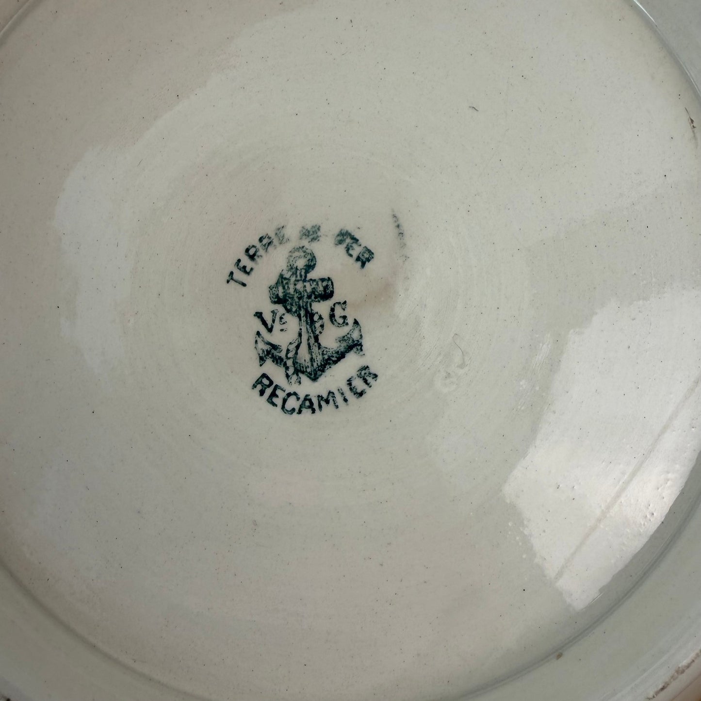 French Terre de fer Tian Fruits mixing bowl Stamped 2210255