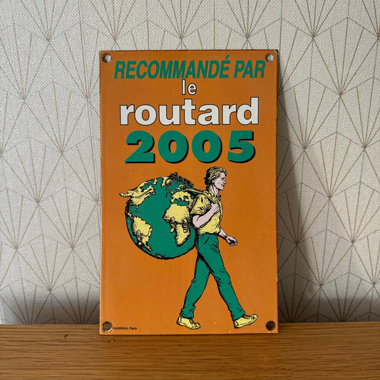 Vintage French Le Routard Travel Guide Enamel Sign 2005 Plaque 23032518 Fleamarketfrance