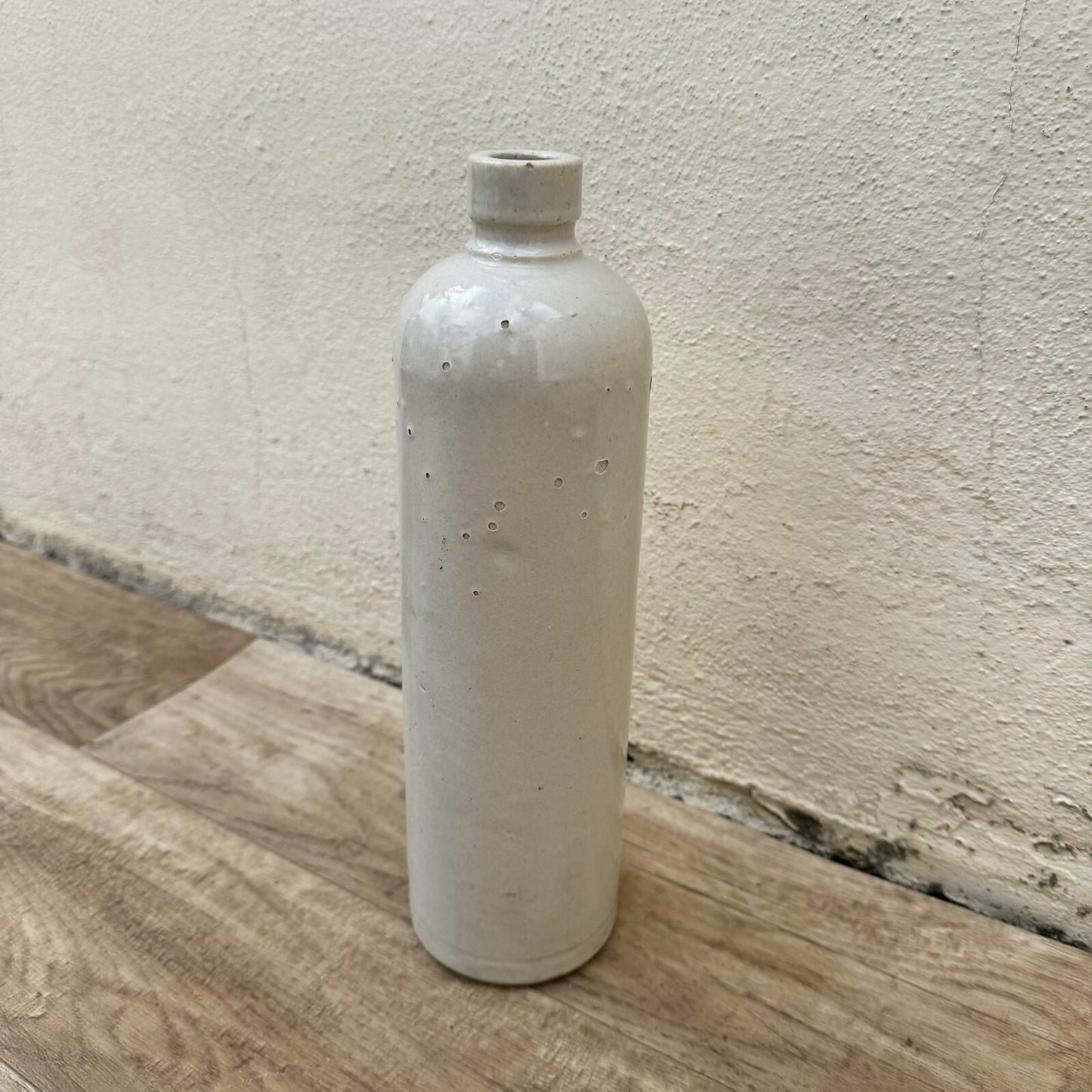 French Stoneware Bottle Vintage Ceramic Wine Water Jug 11" 29042412 Unmarked