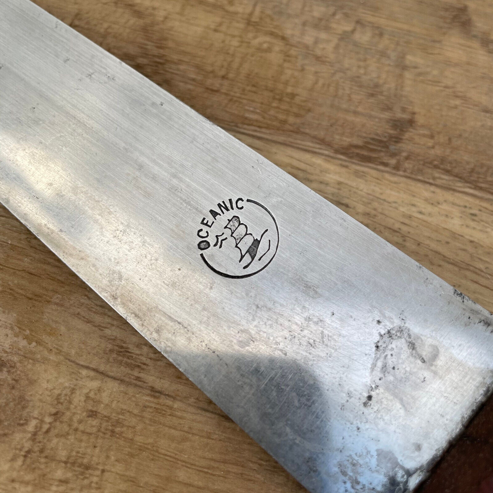 Large french vintage butcher kitchen knife from France stamped 13" 0511219 - Fleamarketfrance