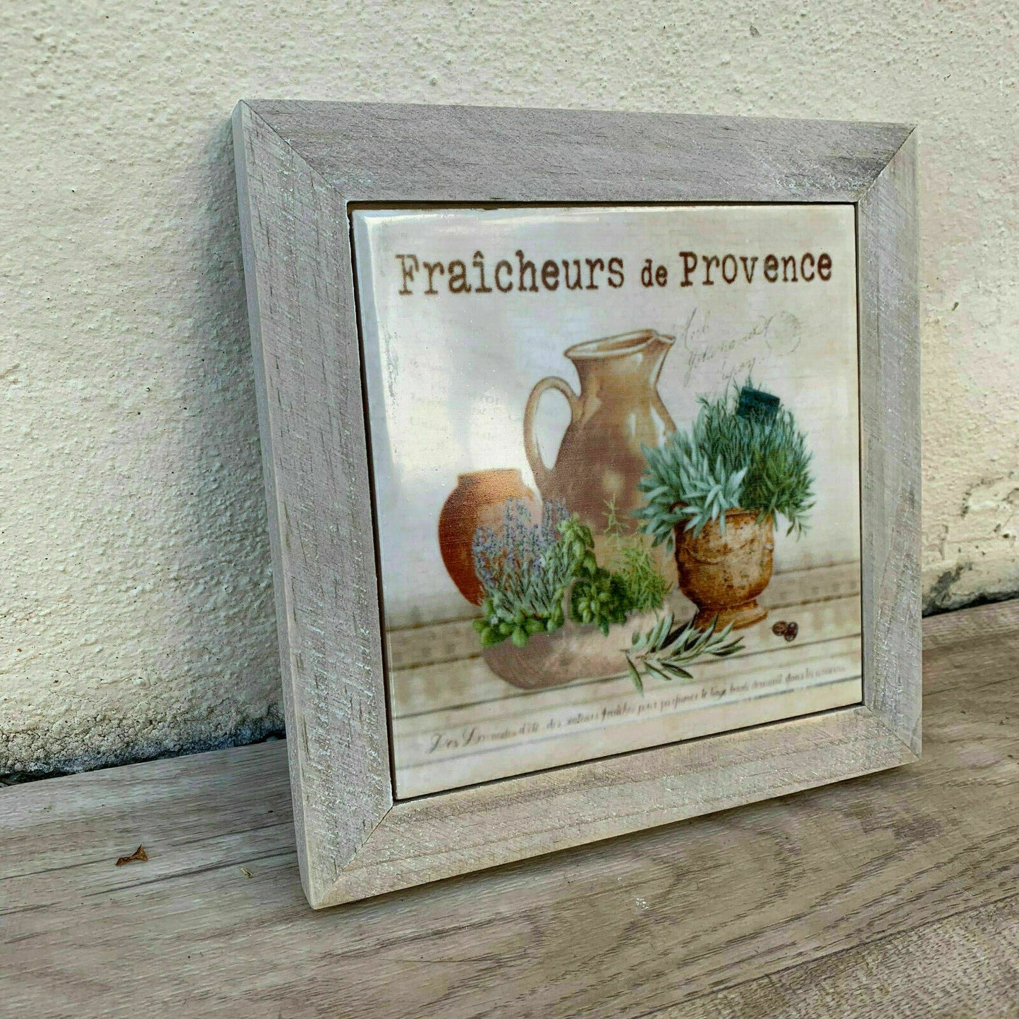French Provence Trivet Wood Ceramic Tile Kitchen Decor Fraicheurs 29041918 Does Not Apply