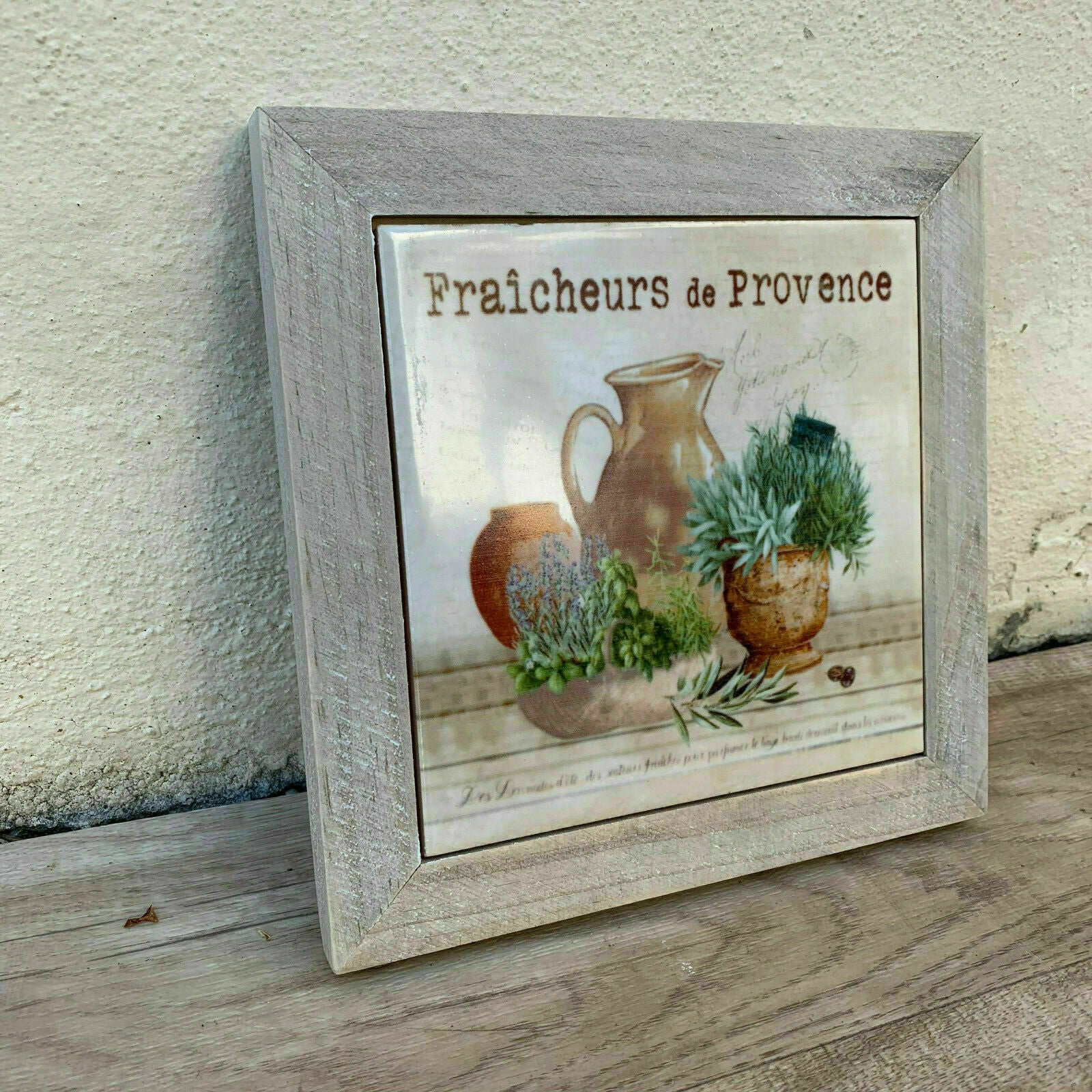 French Provence Trivet Wood Ceramic Tile Kitchen Decor Fraicheurs 29041918 Does Not Apply