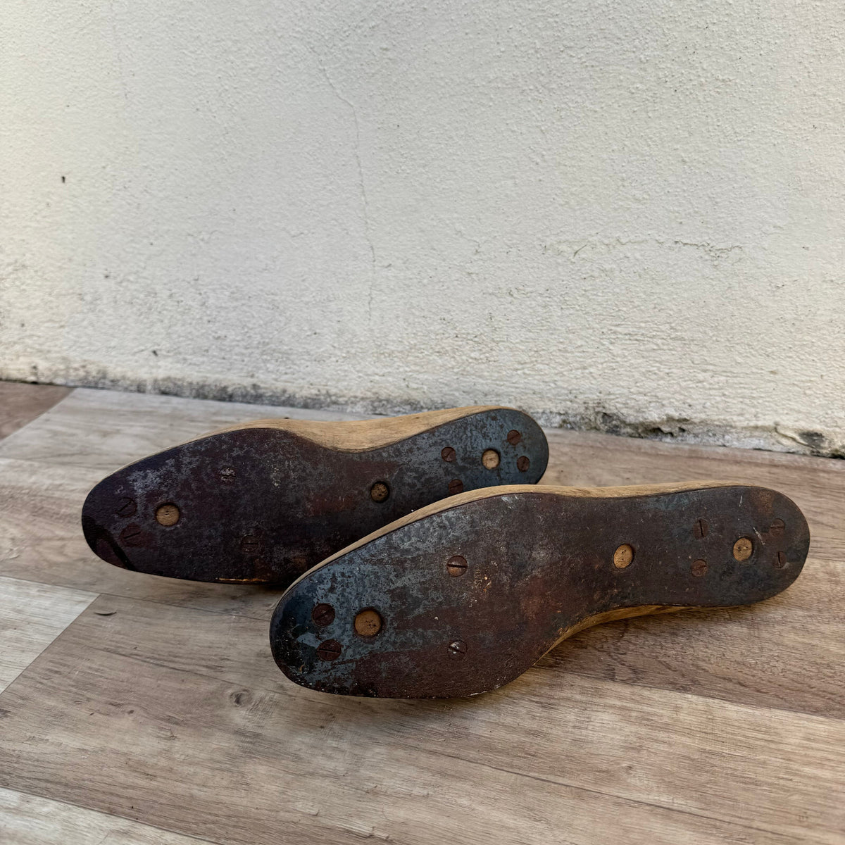 Antique Wooden Shoe Lasts French Cobbler Forms Vintage Display 0809262 Fleamarketfrance