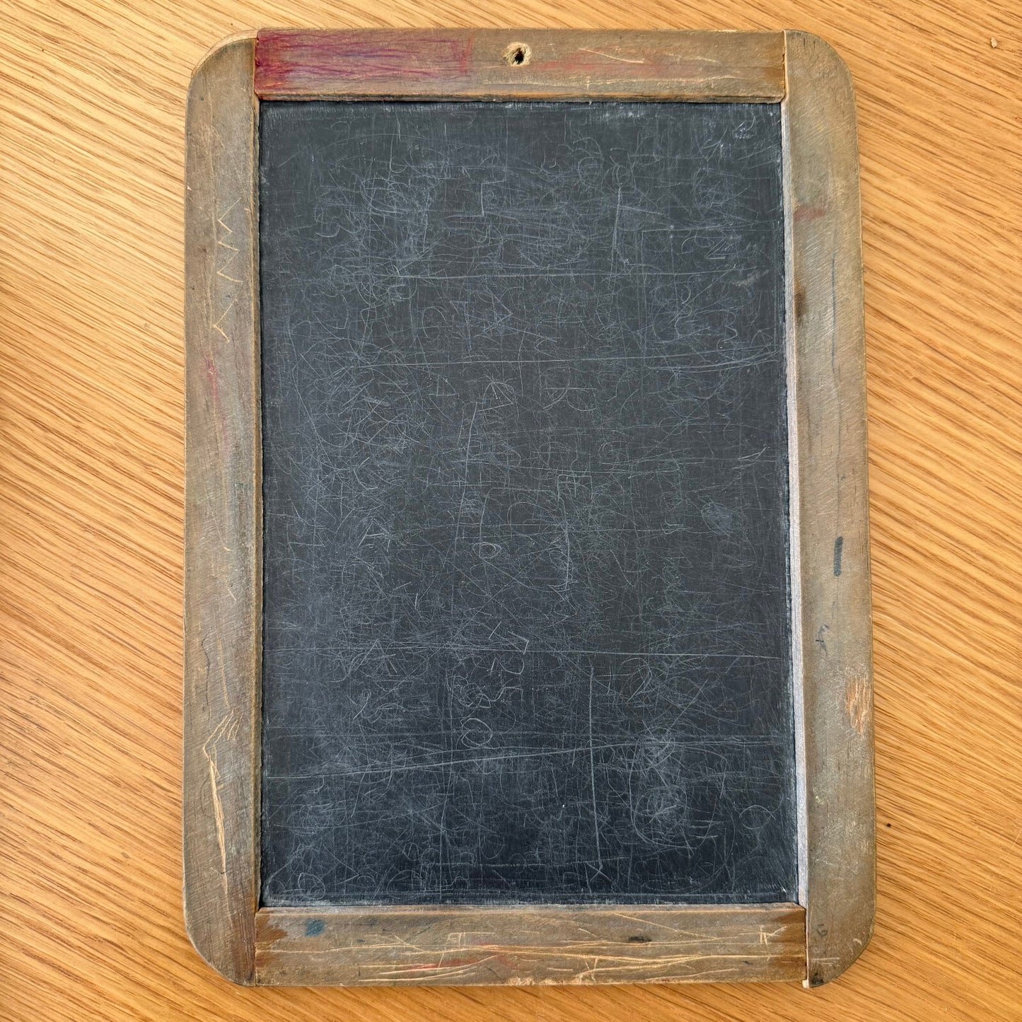 Vintage French Slate Board Double Sided School Chalkboard 10x7" 09022519 Fleamarketfrance