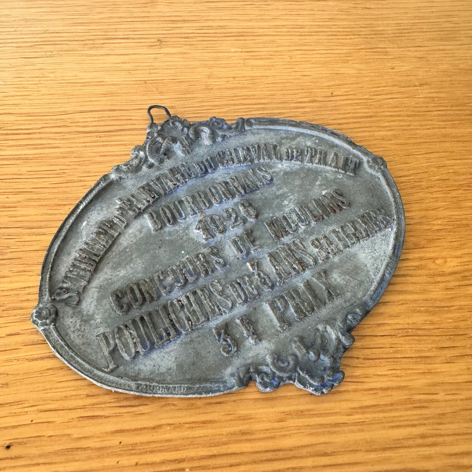 FRENCH VINTAGE AGRICULTURE PLAQUE TROPHY AWARD ANIMALS PRIZE SIGN 1926 1906246 Fleamarketfrance