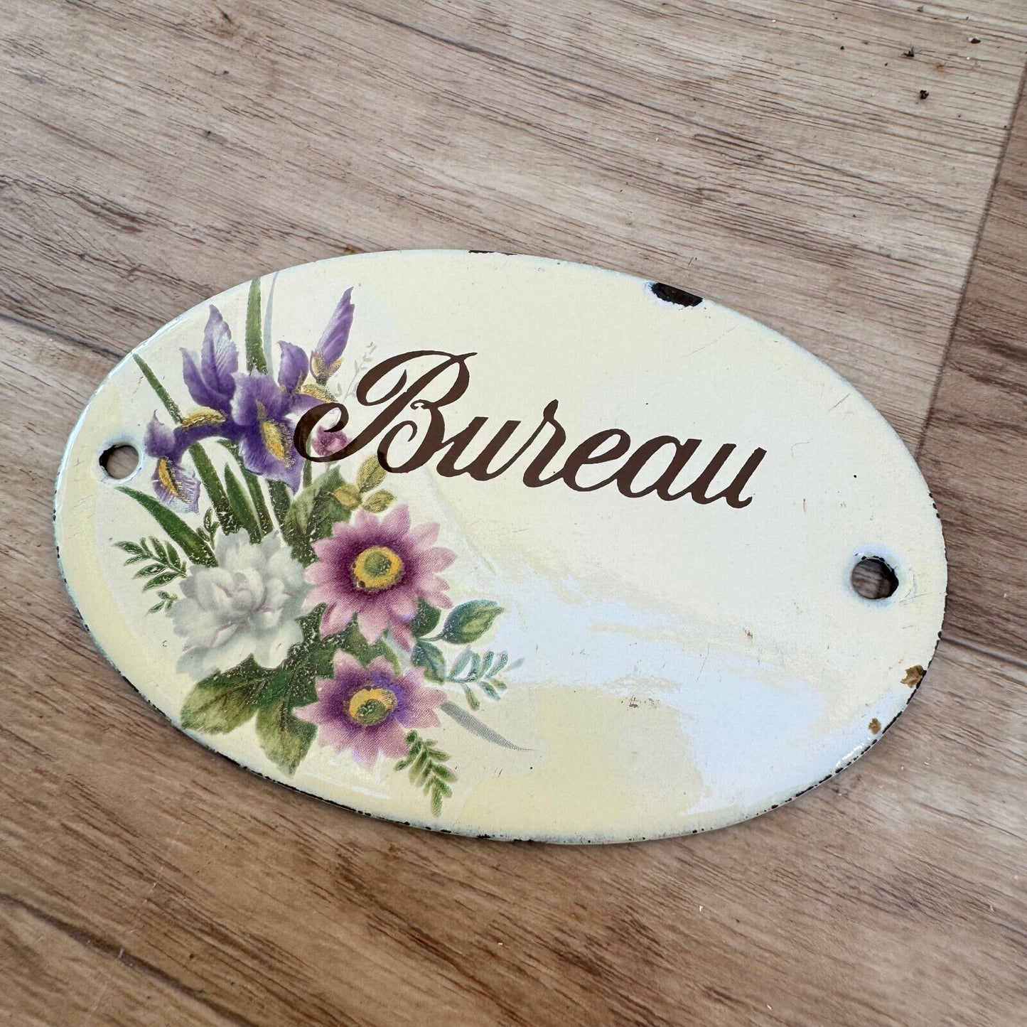 Enameled Home Vintage Door Sign Plaque french Bureau Office 18102317 - Fleamarketfrance