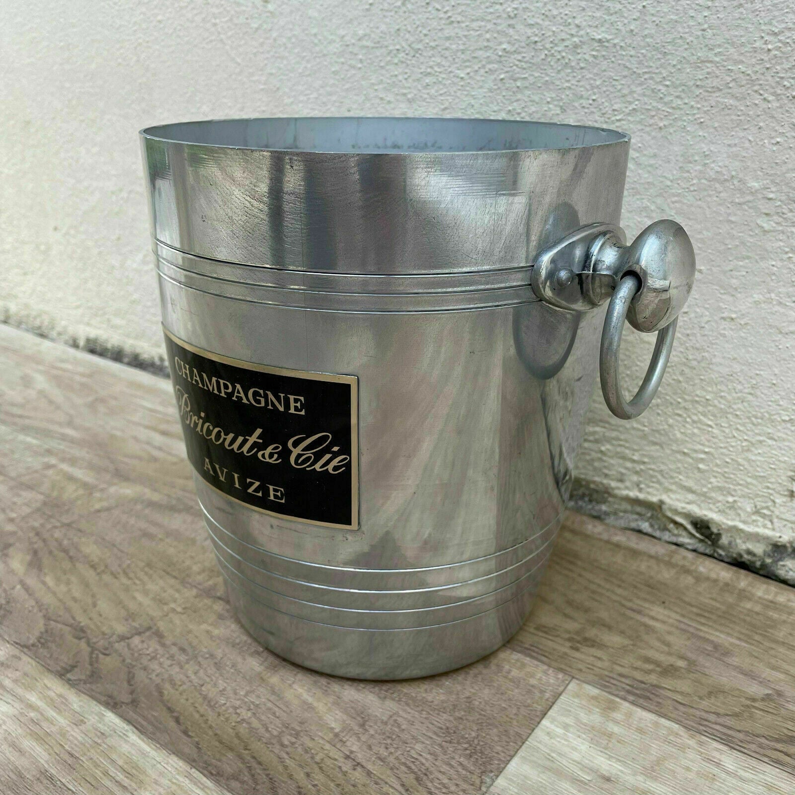 Vintage French Champagne Bucket Bricout Ice Cooler Aluminum 1110214 Bricout