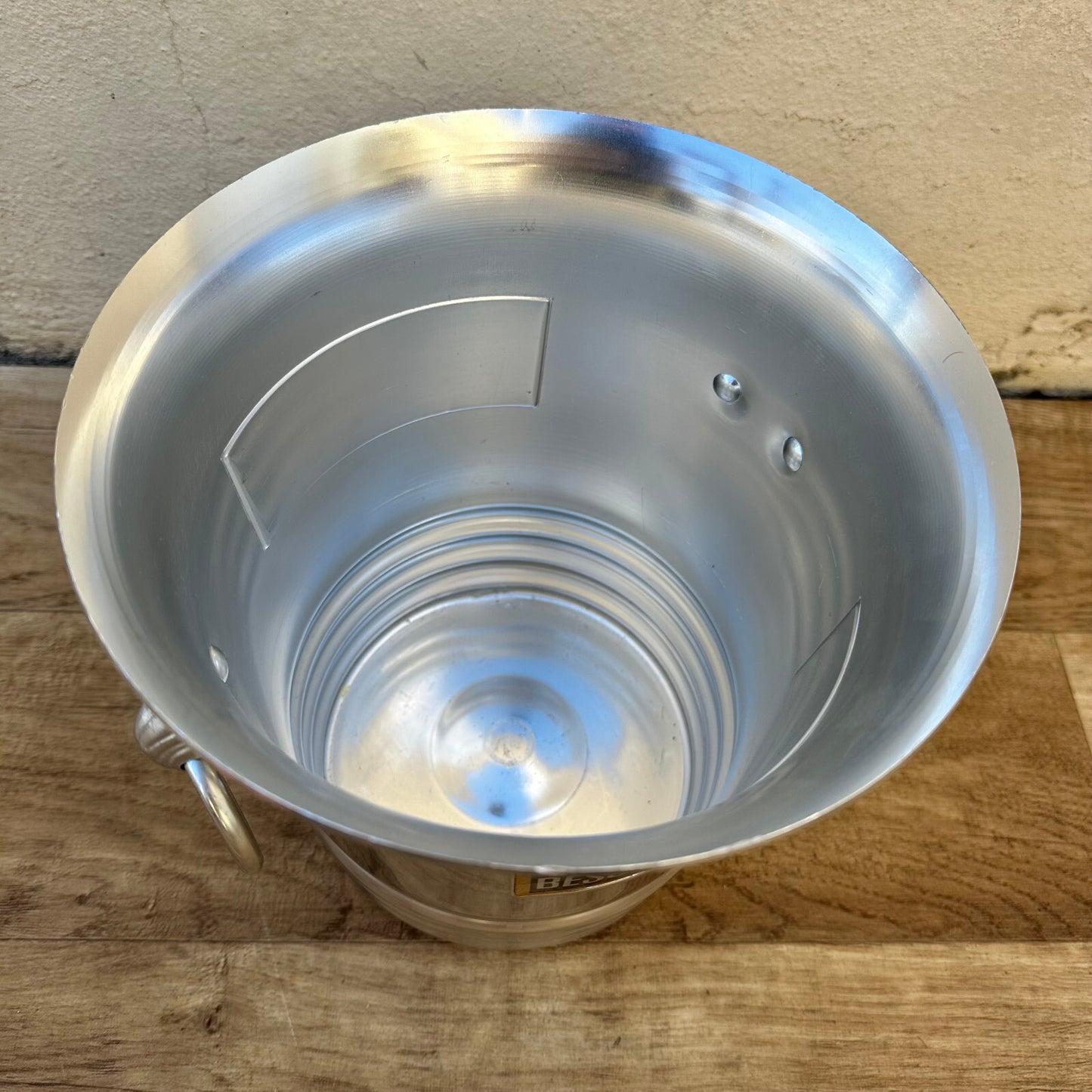 French Champagne Cooler Silver Metal Ice Bucket Besserat Bellefon 07122315 Besserat de Bellefon